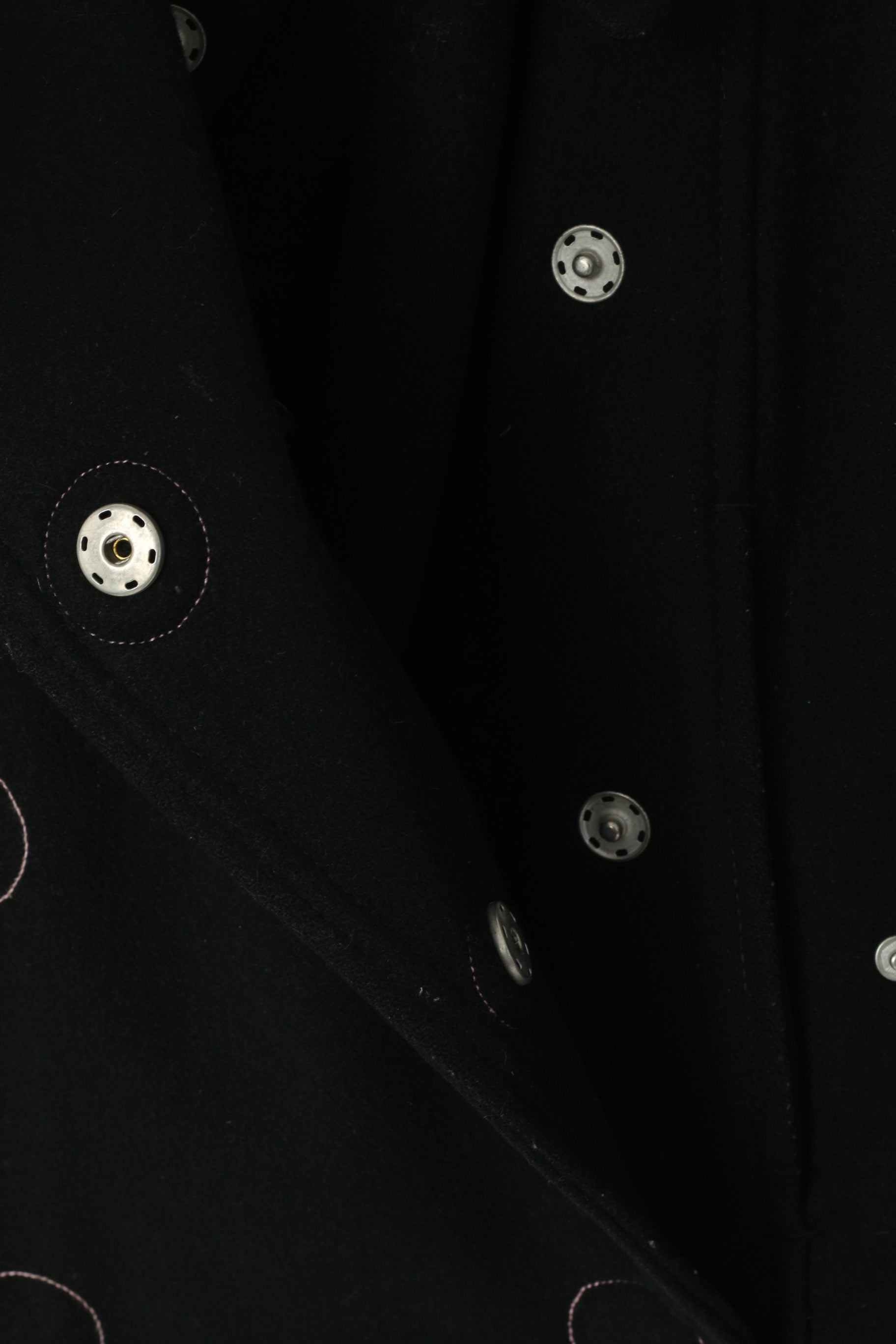 Ecko Red Women M Jacket Black Wool Nylon Blend Cropped Snaps Casual Top