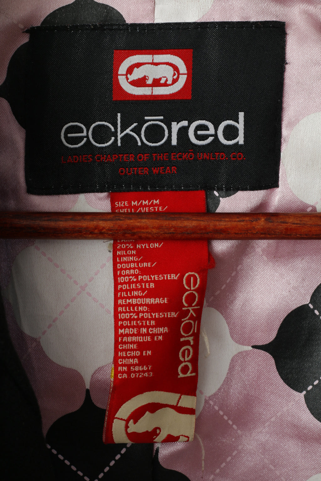 Ecko Red Women M Jacket Black Wool Nylon Blend Cropped Snaps Casual Top