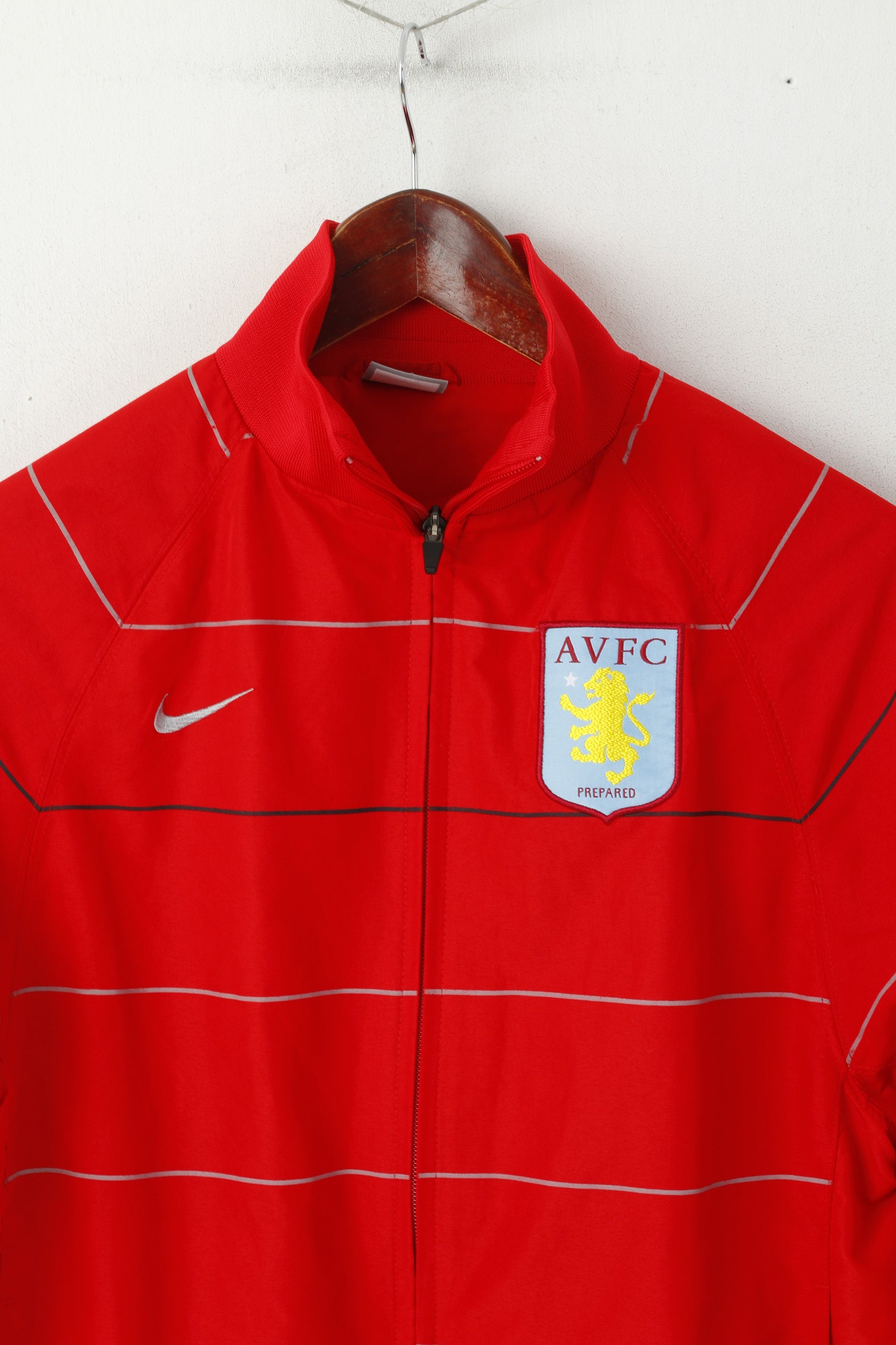 Nike Aston Villa Veste pour Homme Rouge AVFC Football Full Zip Sportswear Survêtement