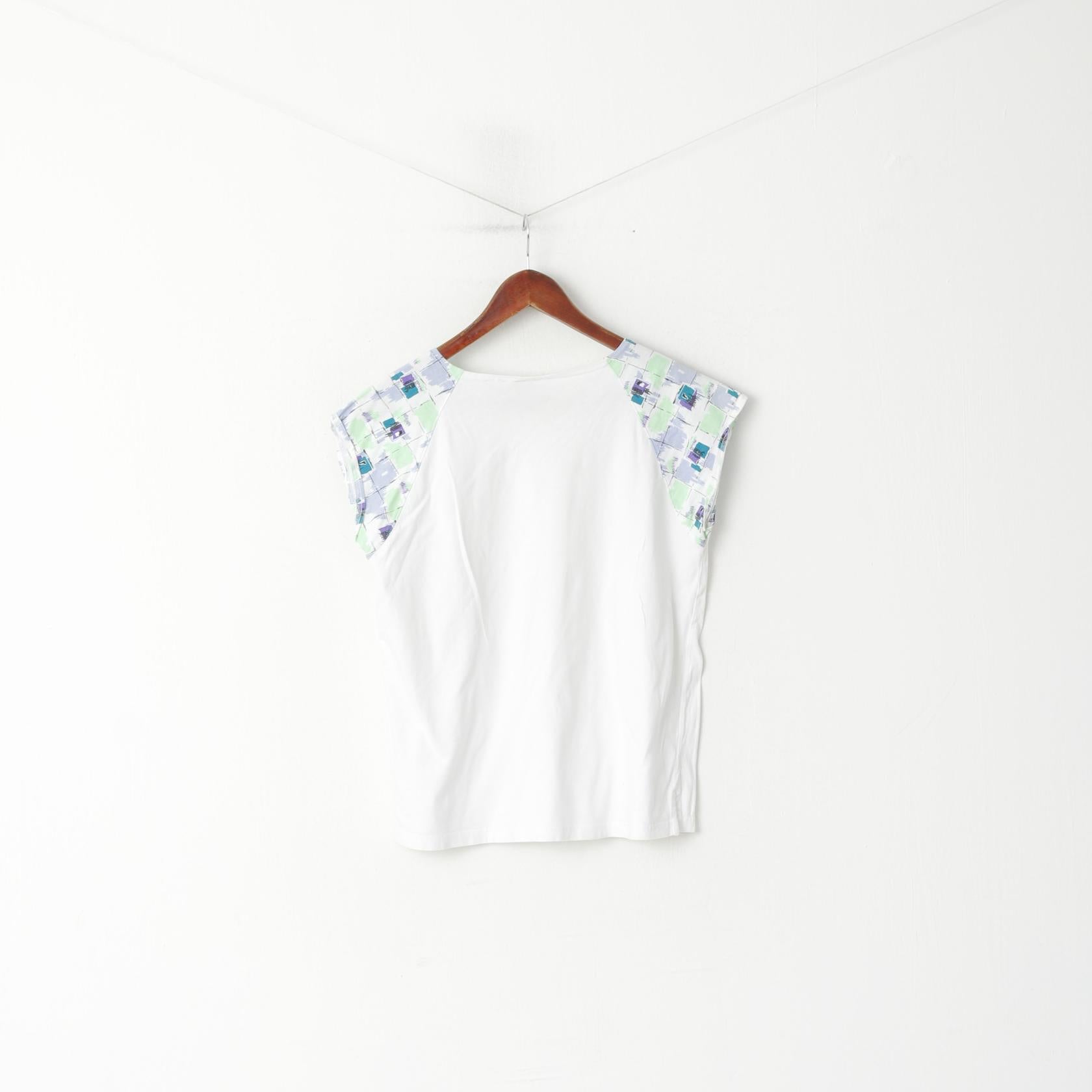 Maglietta Reebok da donna, top classico sportivo senza maniche vintage in cotone bianco