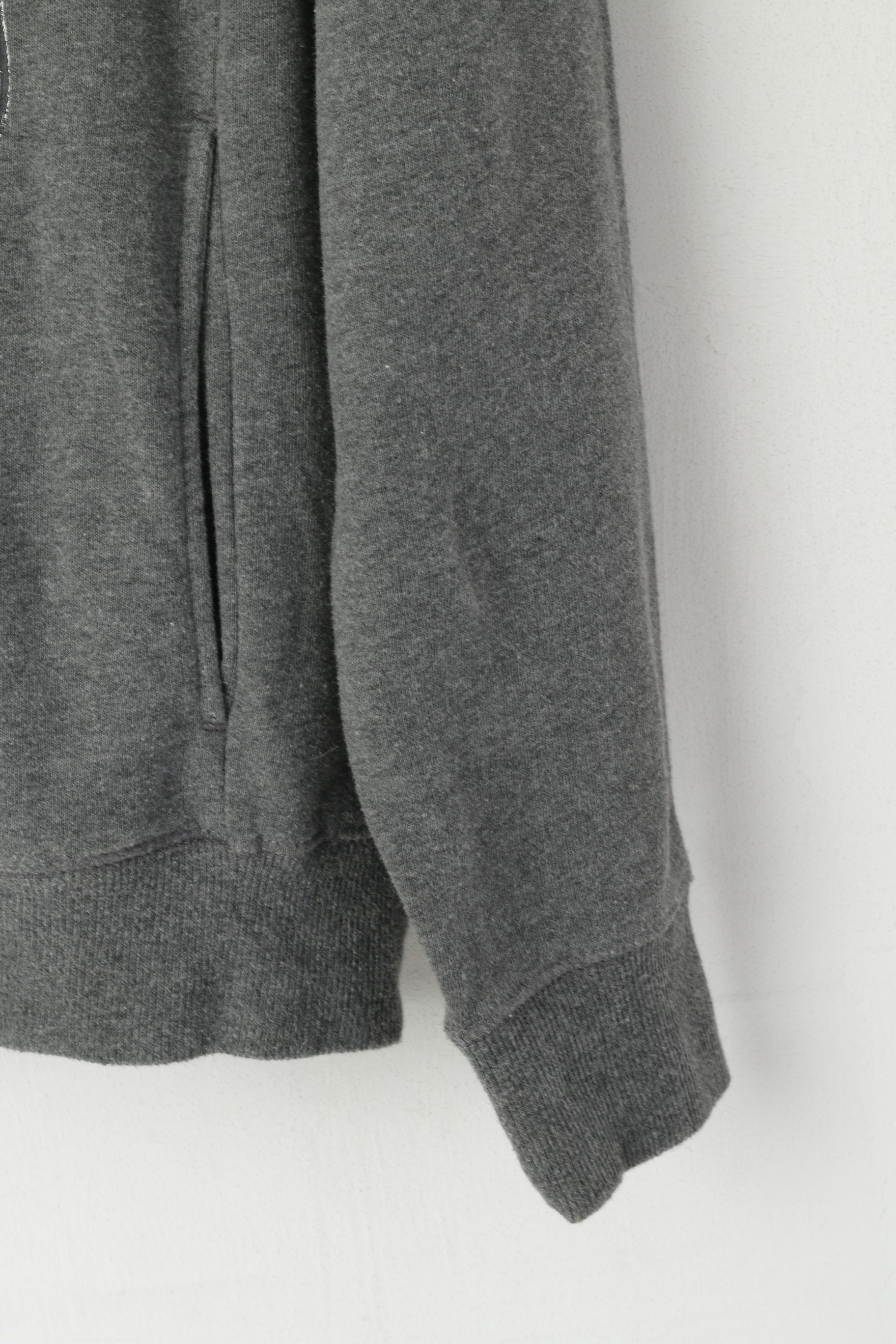 Coolcat Men L Sweatshirt Gris Coton Col Roulé Crâne Graphique Gun Top