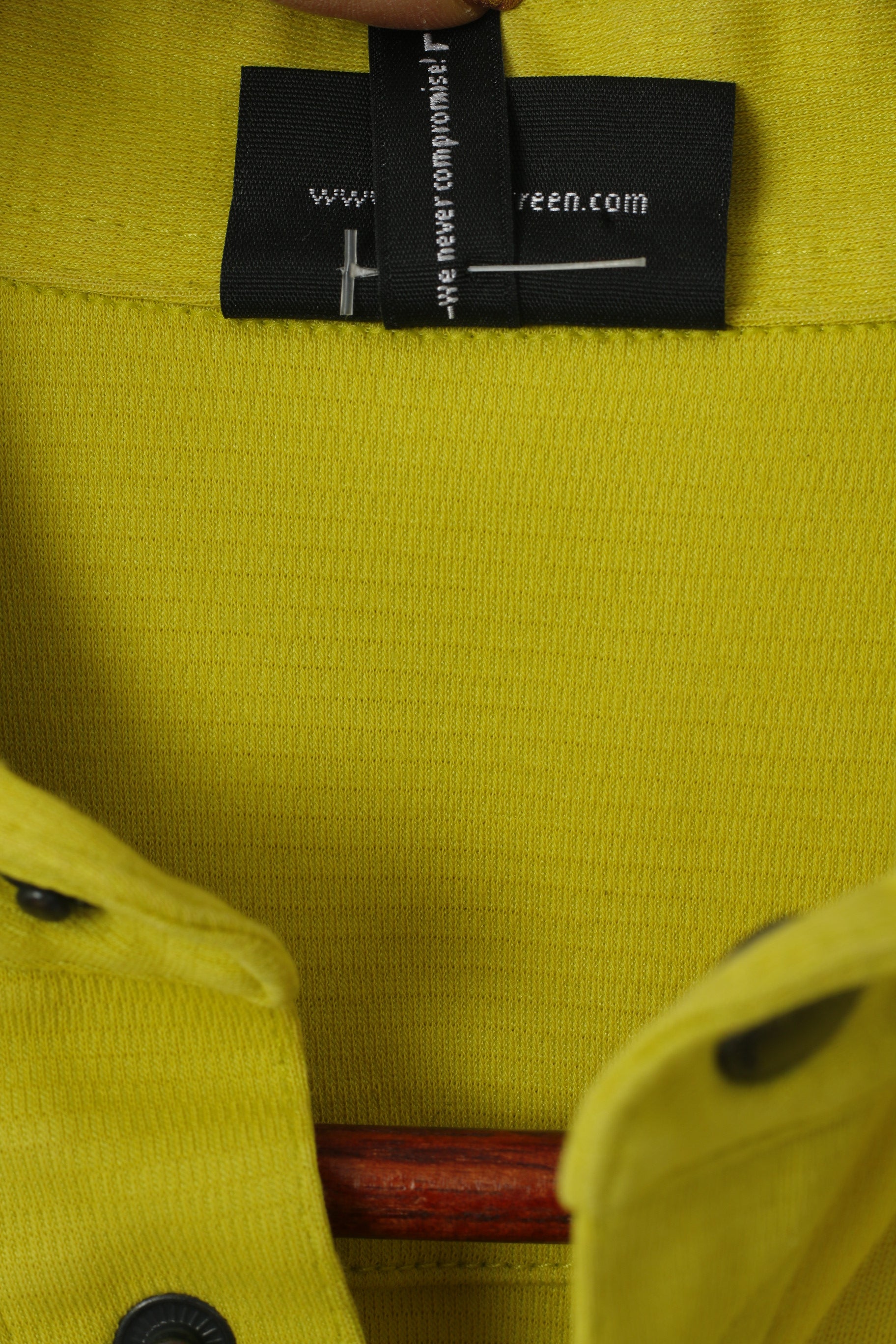 Galvin Green Men L Polo Shirt Lime Cotton Golf Stretch Snaps Pocket Sport Top