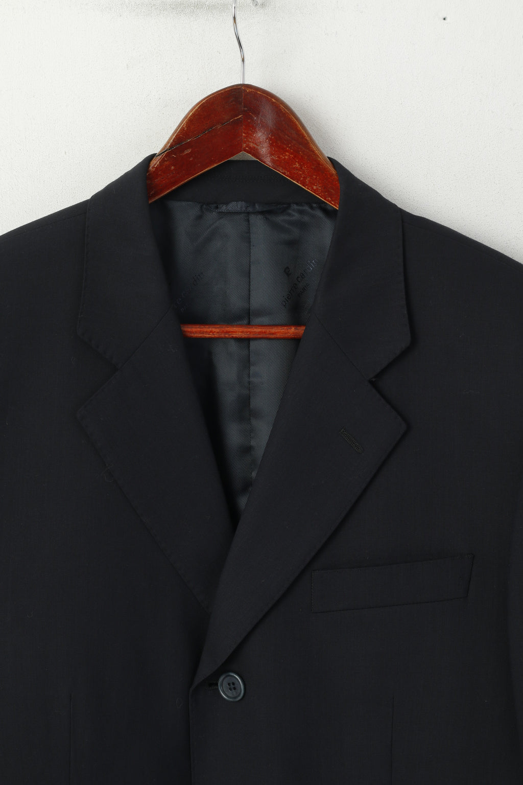 Pierre Cardin Homme 50 40 Blazer Marine Laine vintage Veste Simple Boutonnage