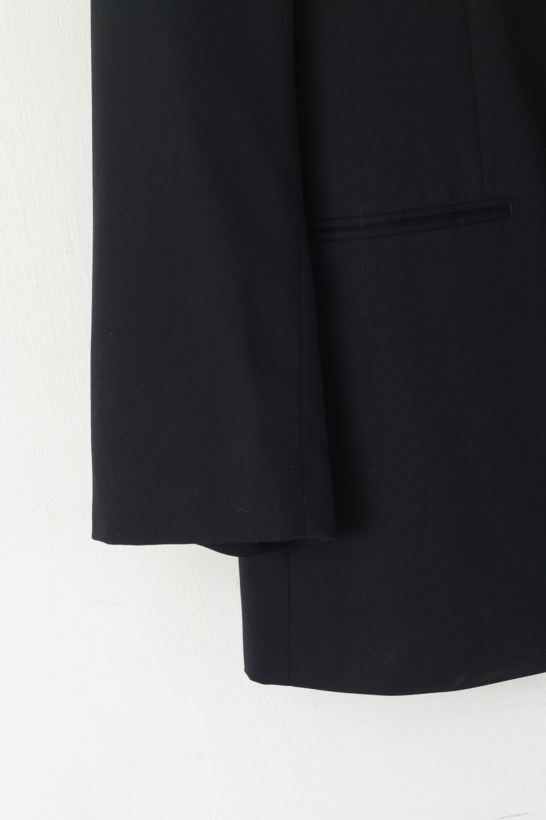 Pierre Cardin Men 50 40 Blazer Navy Wool Vintage Single Breasted Jacket