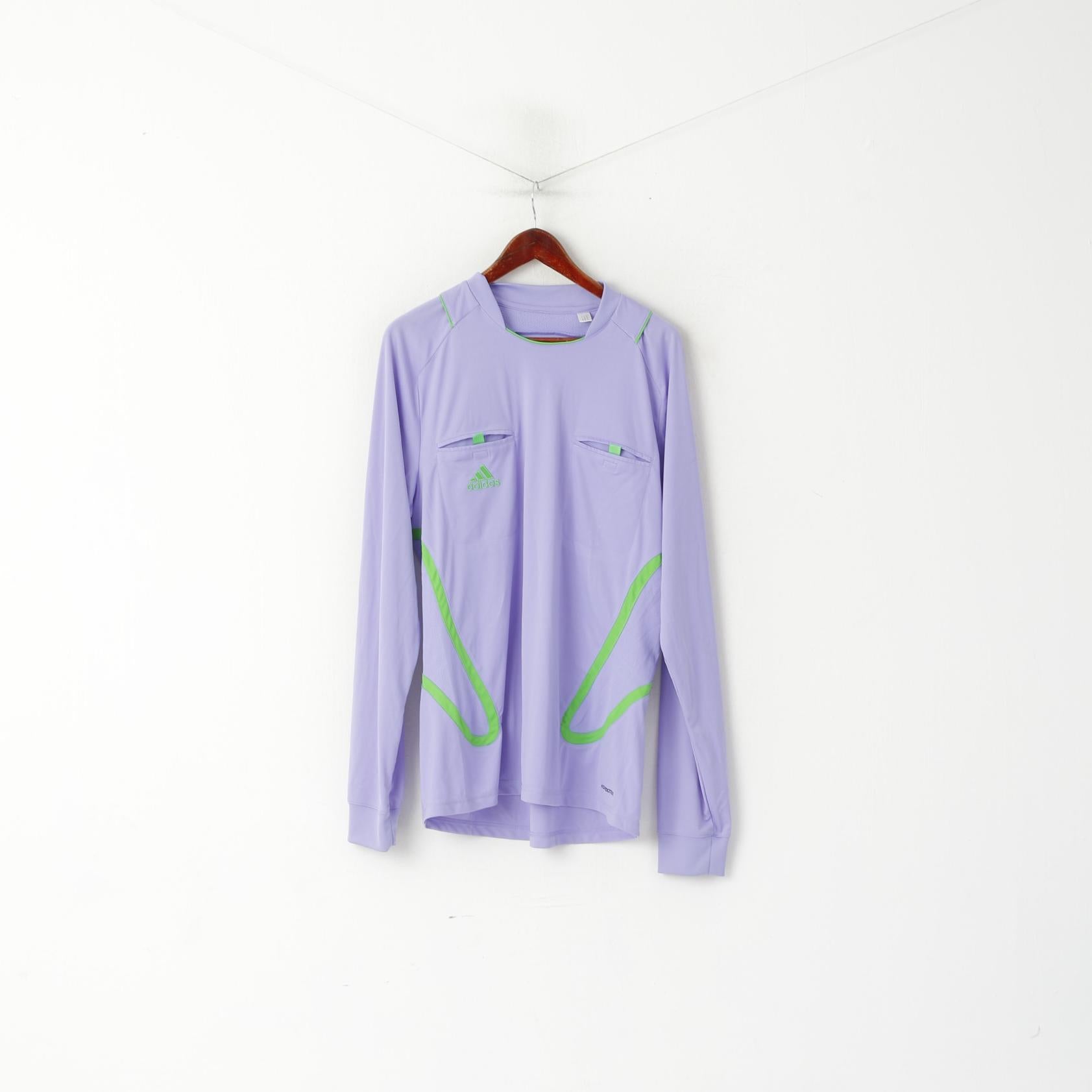 Maglia Adidas Uomo XL a maniche lunghe Viola Maglia vintage UEFA Champions League