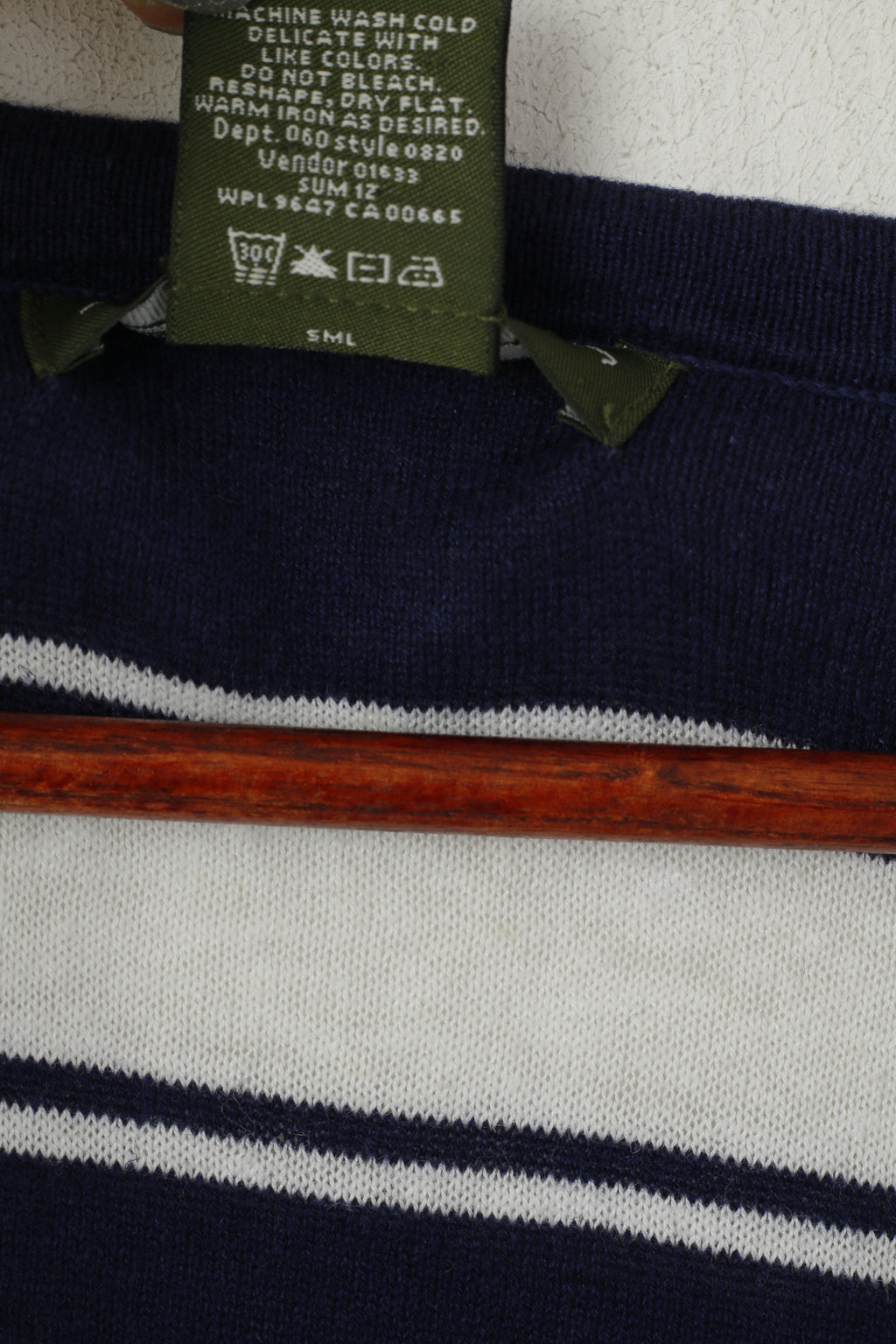 Eddie Bauer Women M Cardigan White Navy Striped Linen Cotton Blend Short Sleeve Top