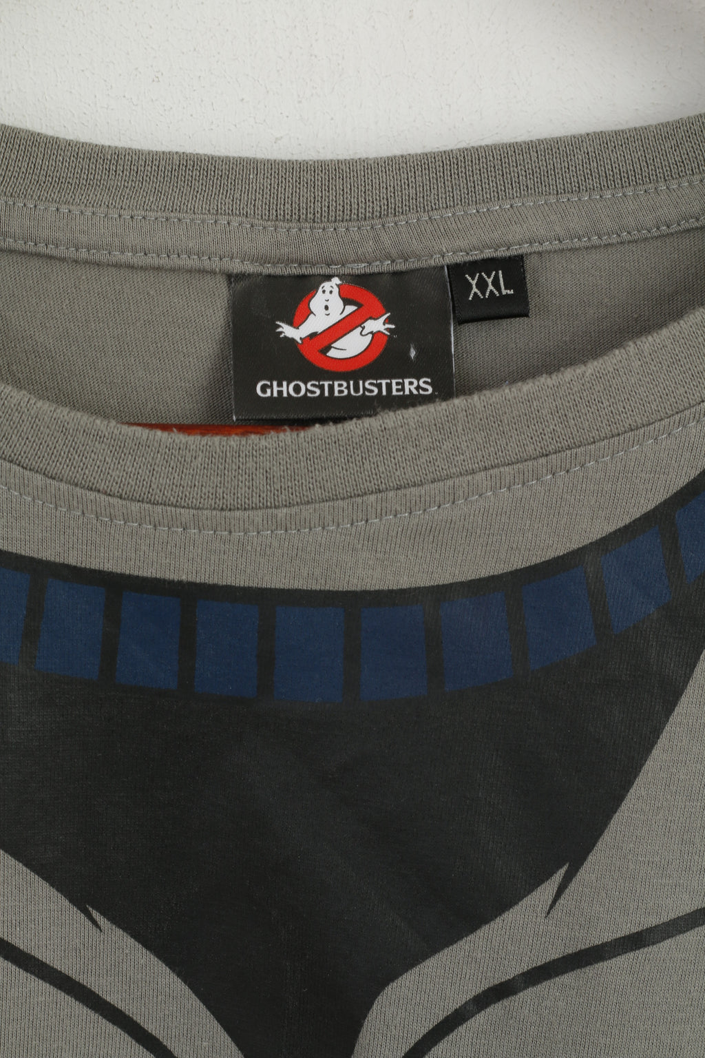 George Ghostbusters Men XXL T-Shirt Grey Cotton Graphic Venkman Top