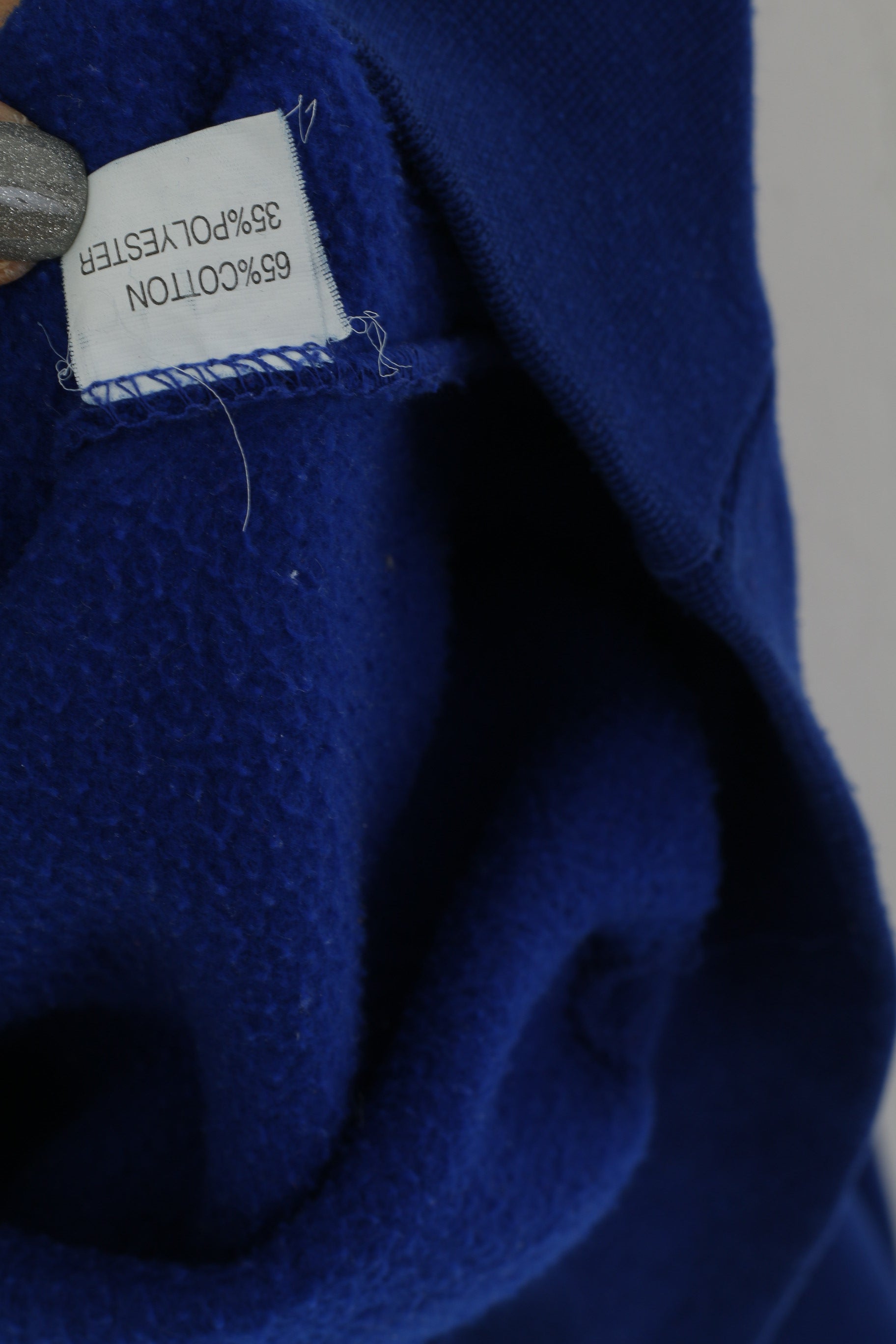 Vintage Men L Sweatshirt Blue Cotton Lillehammer Ski Klub Inga-Lami 2002 Top