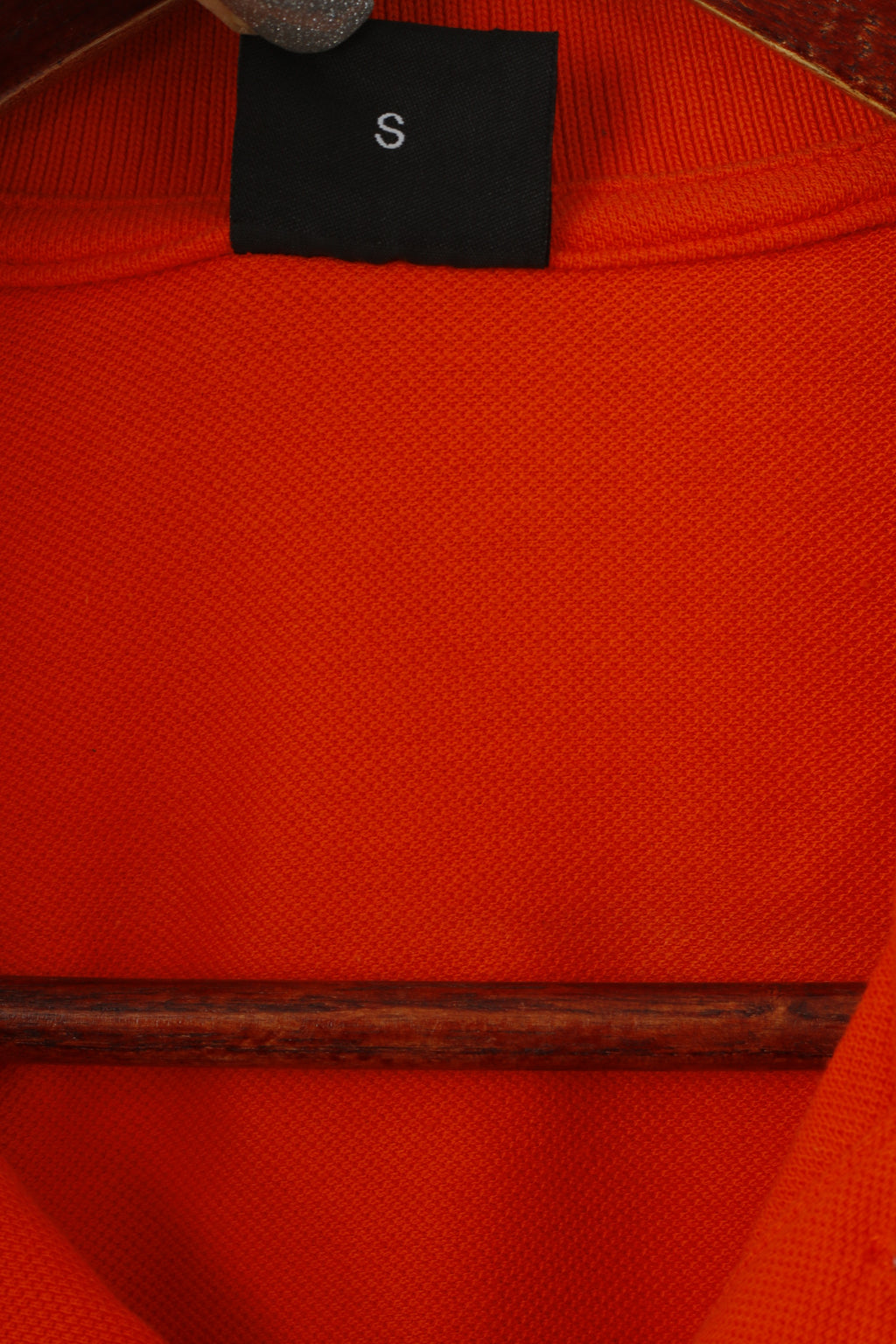 Hugo Boss Hommes S Polo Orange Coton Boutons Détaillés Classique Haut Uni