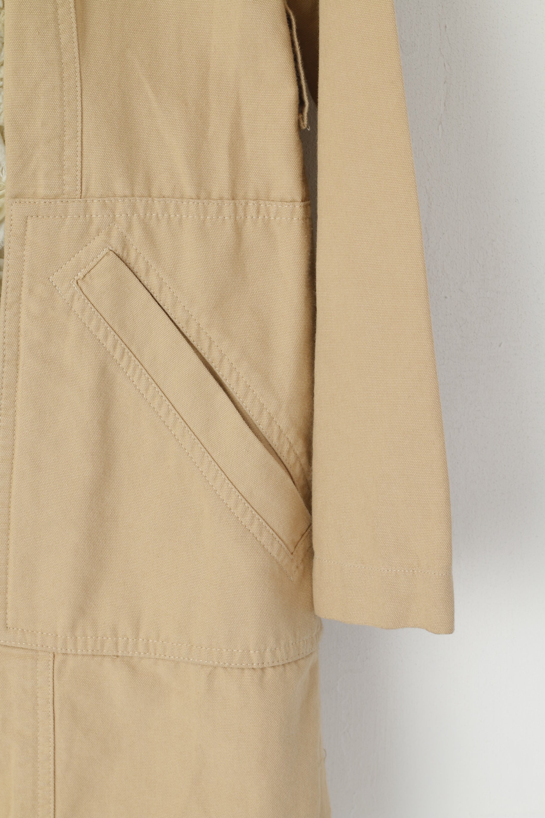 Mango – costume pour femmes, manteau ouvert sur le devant, en coton Beige, MNG, haut décontracté à longs volants, XXL(L)