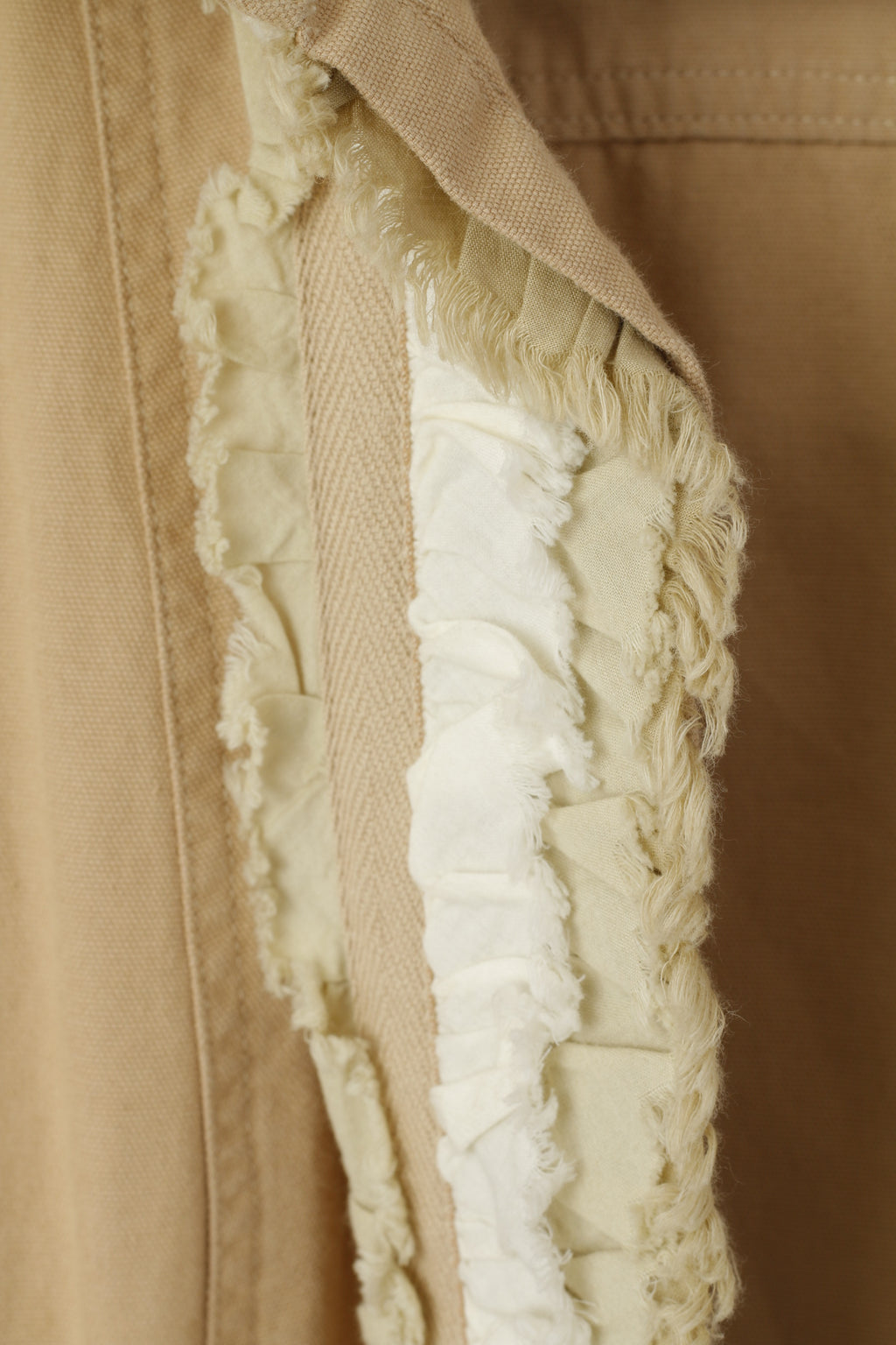 Mango – costume pour femmes, manteau ouvert sur le devant, en coton Beige, MNG, haut décontracté à longs volants, XXL(L)