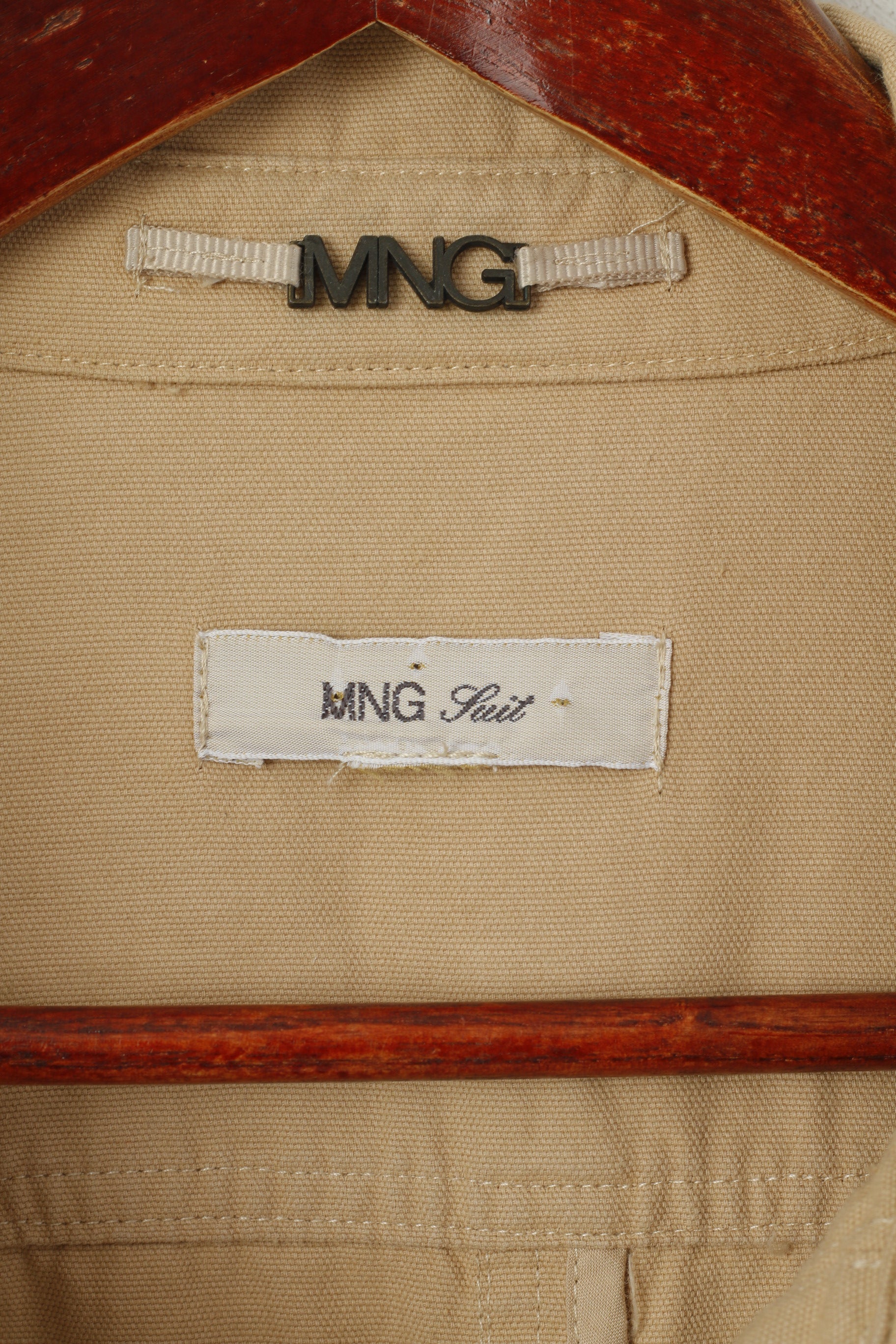 Mango – costume pour femmes, manteau ouvert sur le devant, en coton Beige, MNG, haut décontracté à longs volants, XXL(L)
