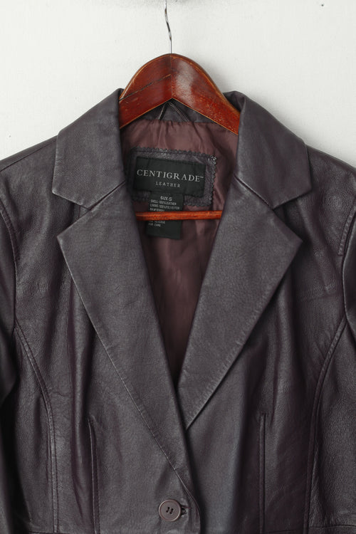Giacca da donna Centigrade Plum 100% pelle Classica giacca monopetto