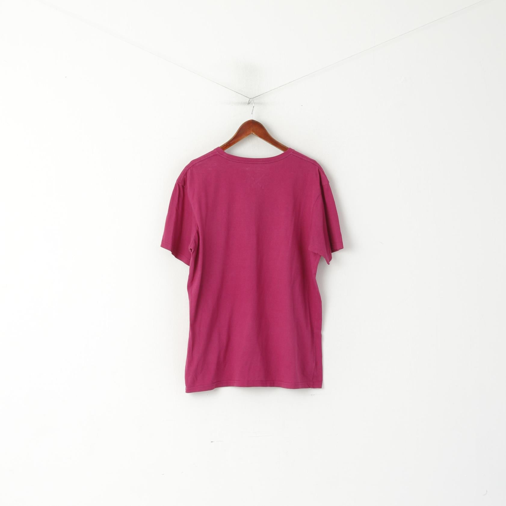 T-shirt Quiksilver Mes XL Girocollo con grafica in cotone marrone rossiccio estiva