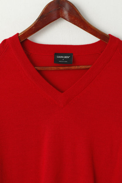 Galvin Green Men S Jumper Red Golf Sport V Neck Soft Thin Stretch Sweater