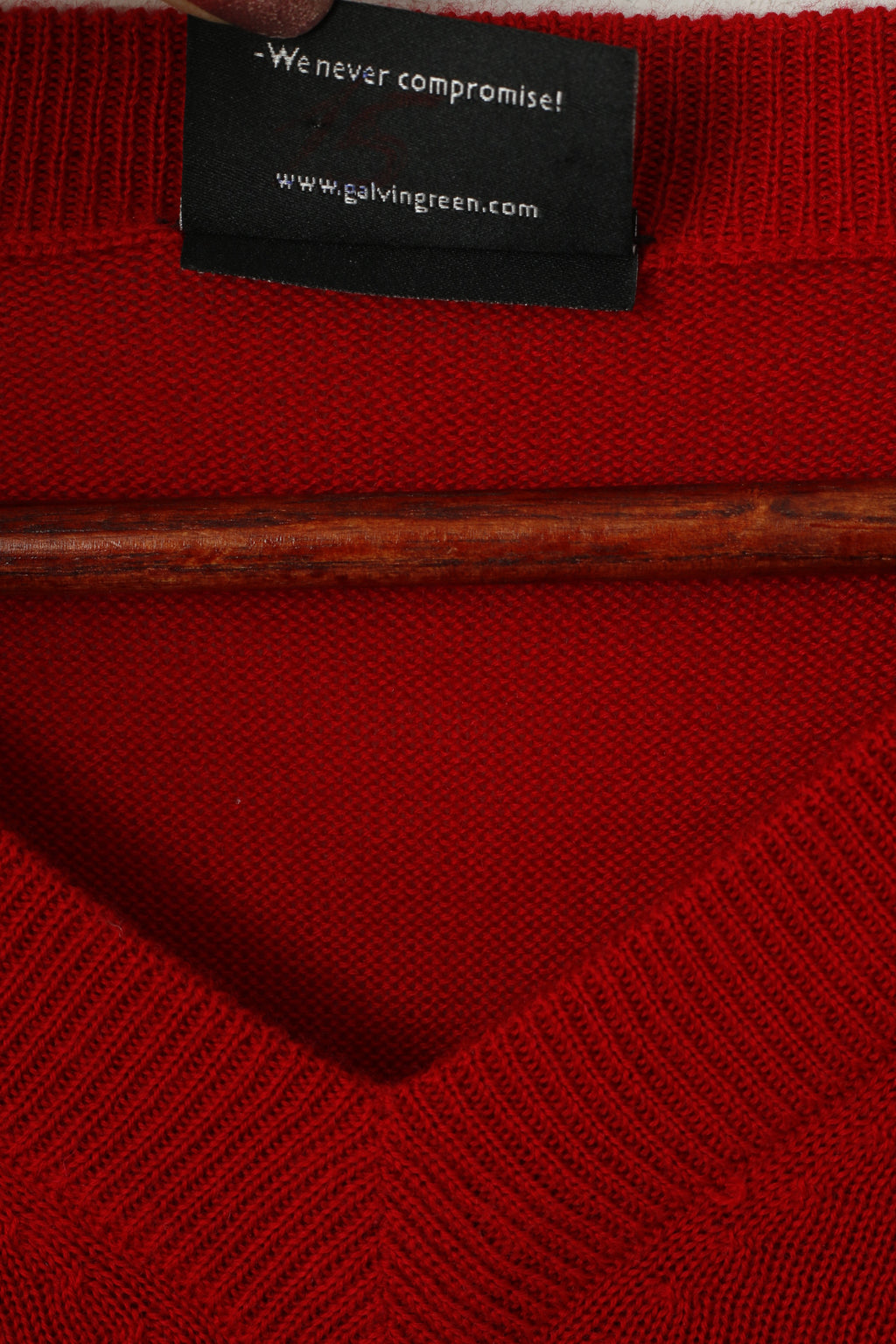 Galvin Green Maglione da uomo rosso da golf sportivo con scollo a V morbido maglione elasticizzato sottile