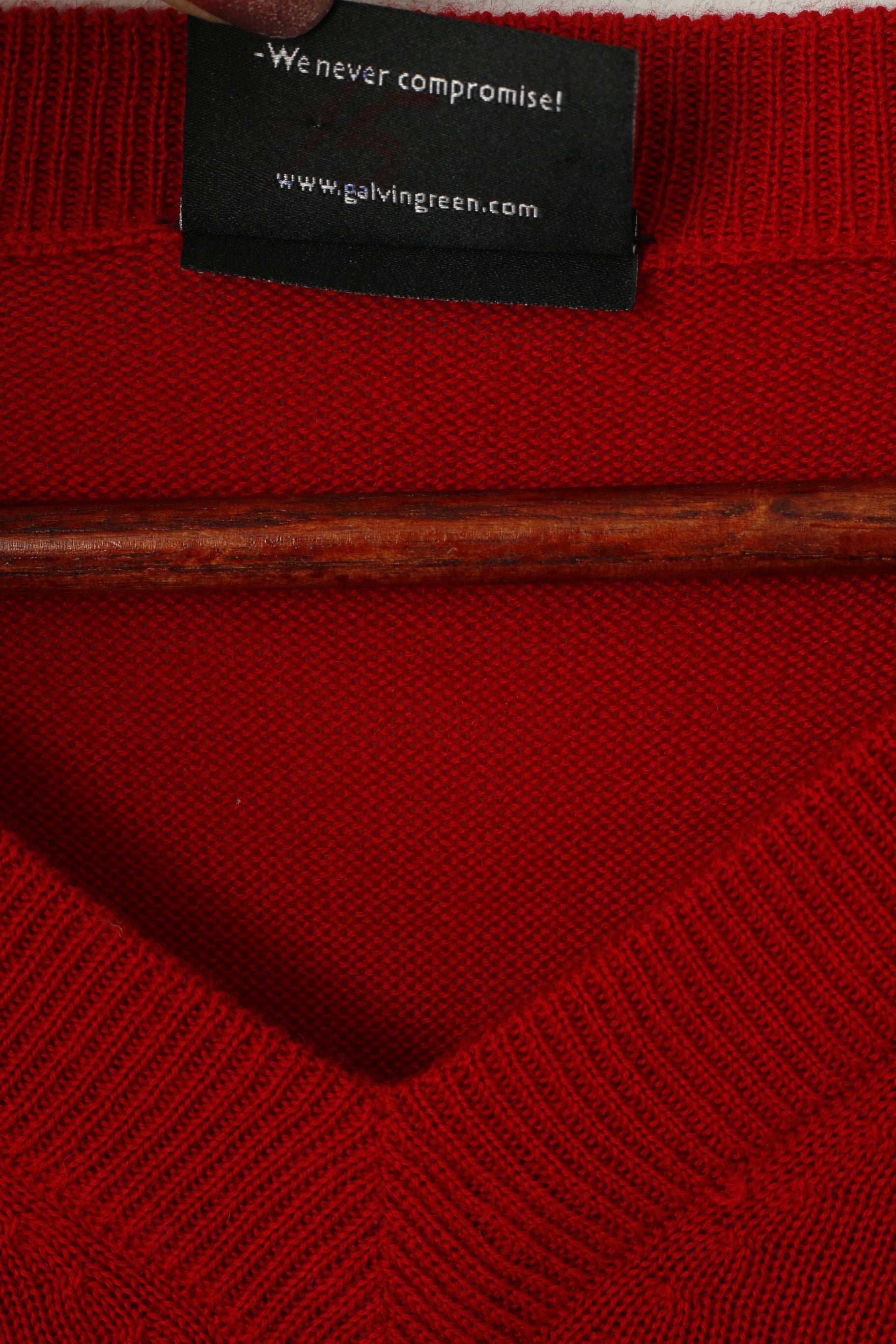 Galvin Green Maglione da uomo rosso da golf sportivo con scollo a V morbido maglione elasticizzato sottile