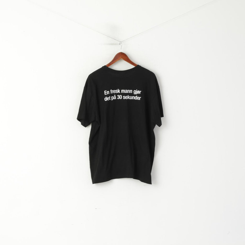 Clique Men XXL T-Shirt Black Cotton El Gringo Graphic Crew Neck Soft Top