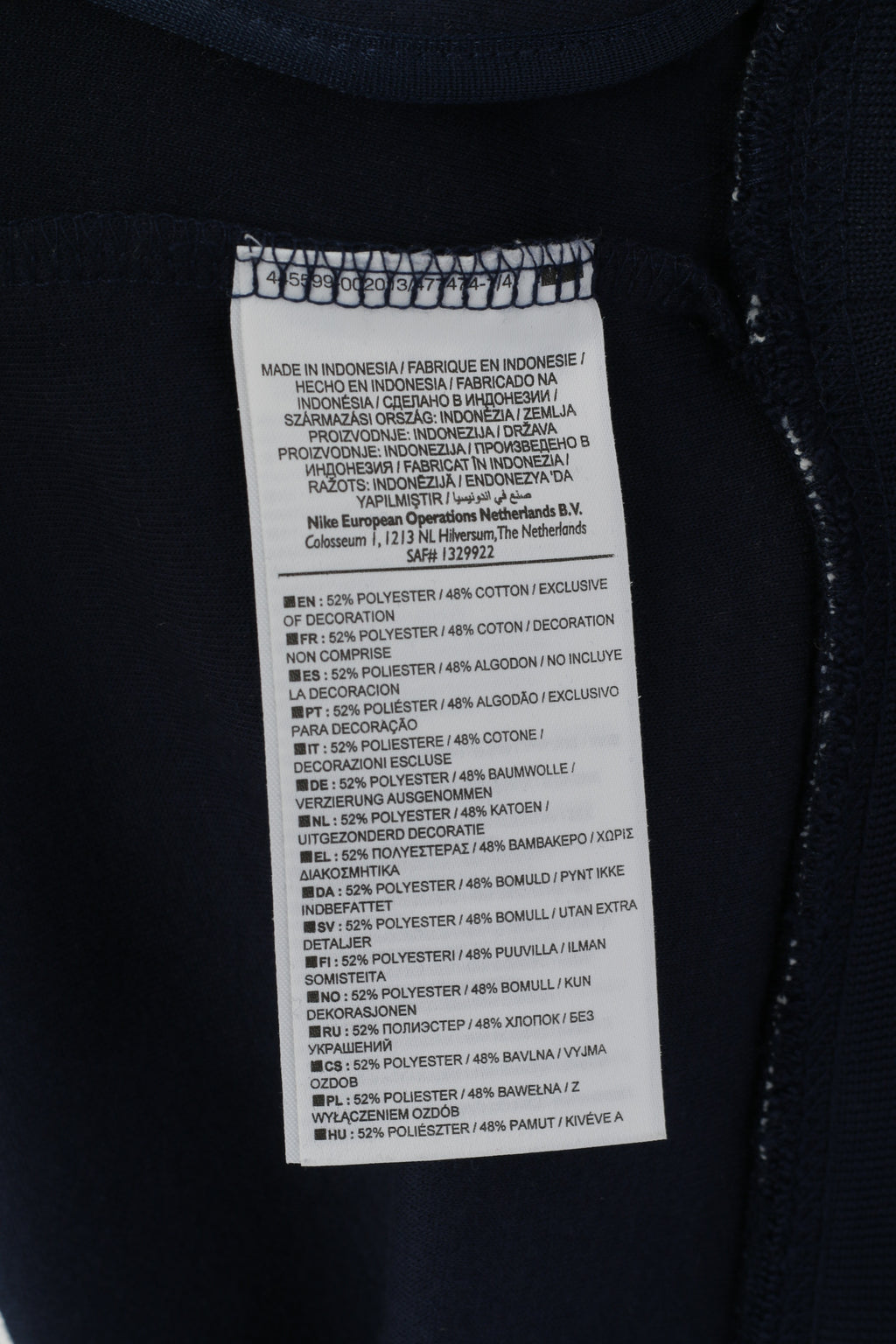Nike Men XL Sweatshirt Navy Cotton MFK Molde Football Sport Full Zipp Track Top