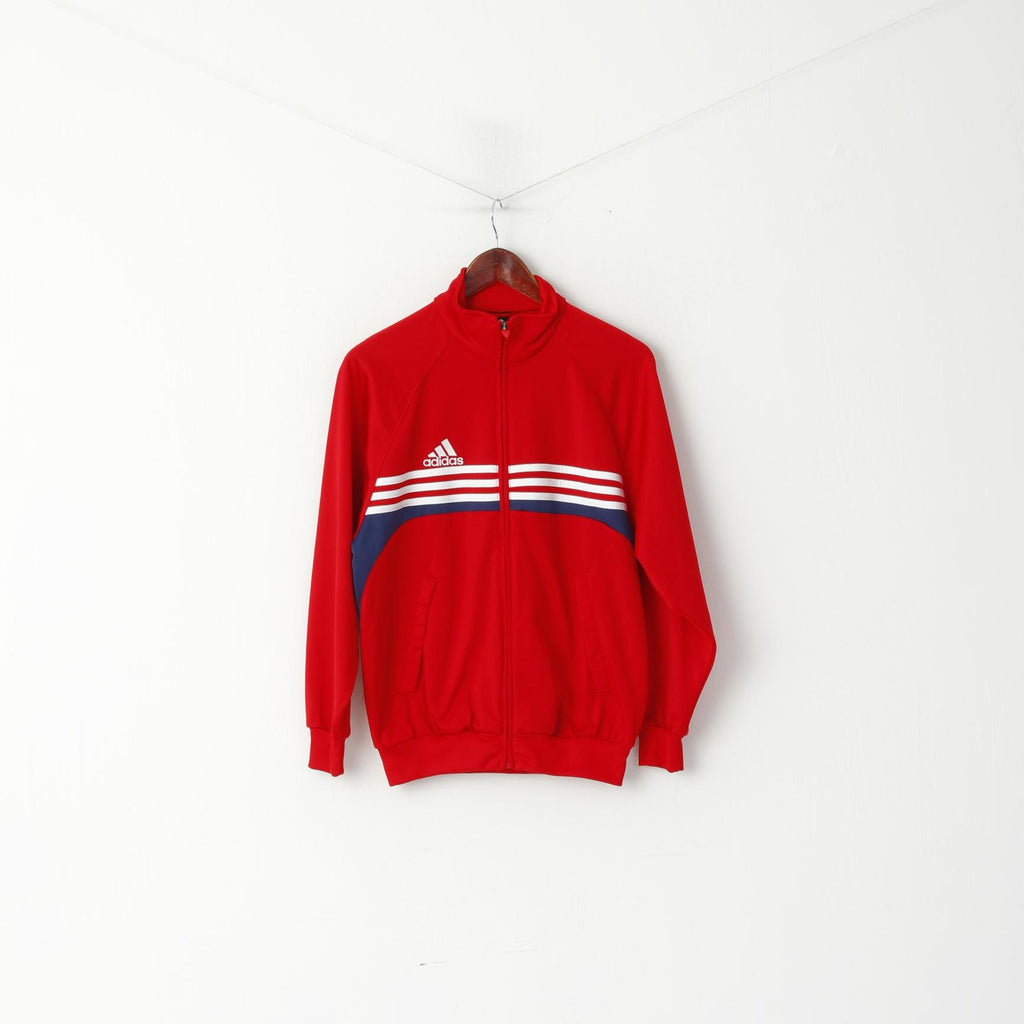 Adidas Youth 14 Age 164 Sweatshirt Red SG Reinhardtsdorf Full Zipper Shiny Top