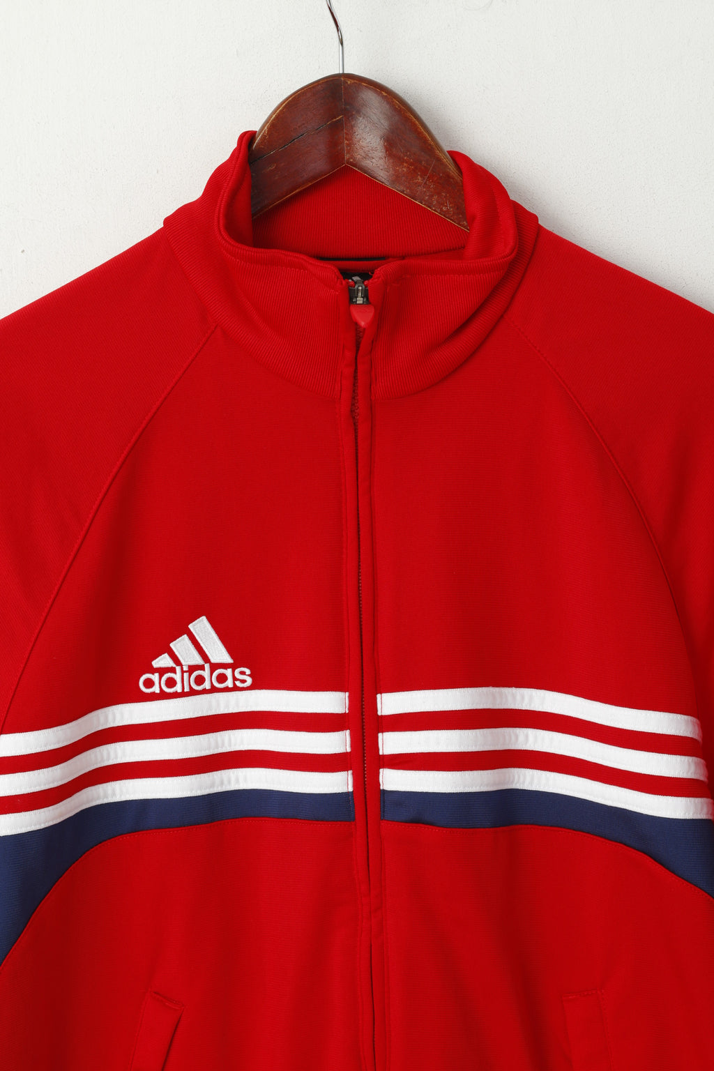 Adidas Youth 14 Age 164 Sweatshirt Red SG Reinhardtsdorf Full Zipper Shiny Top
