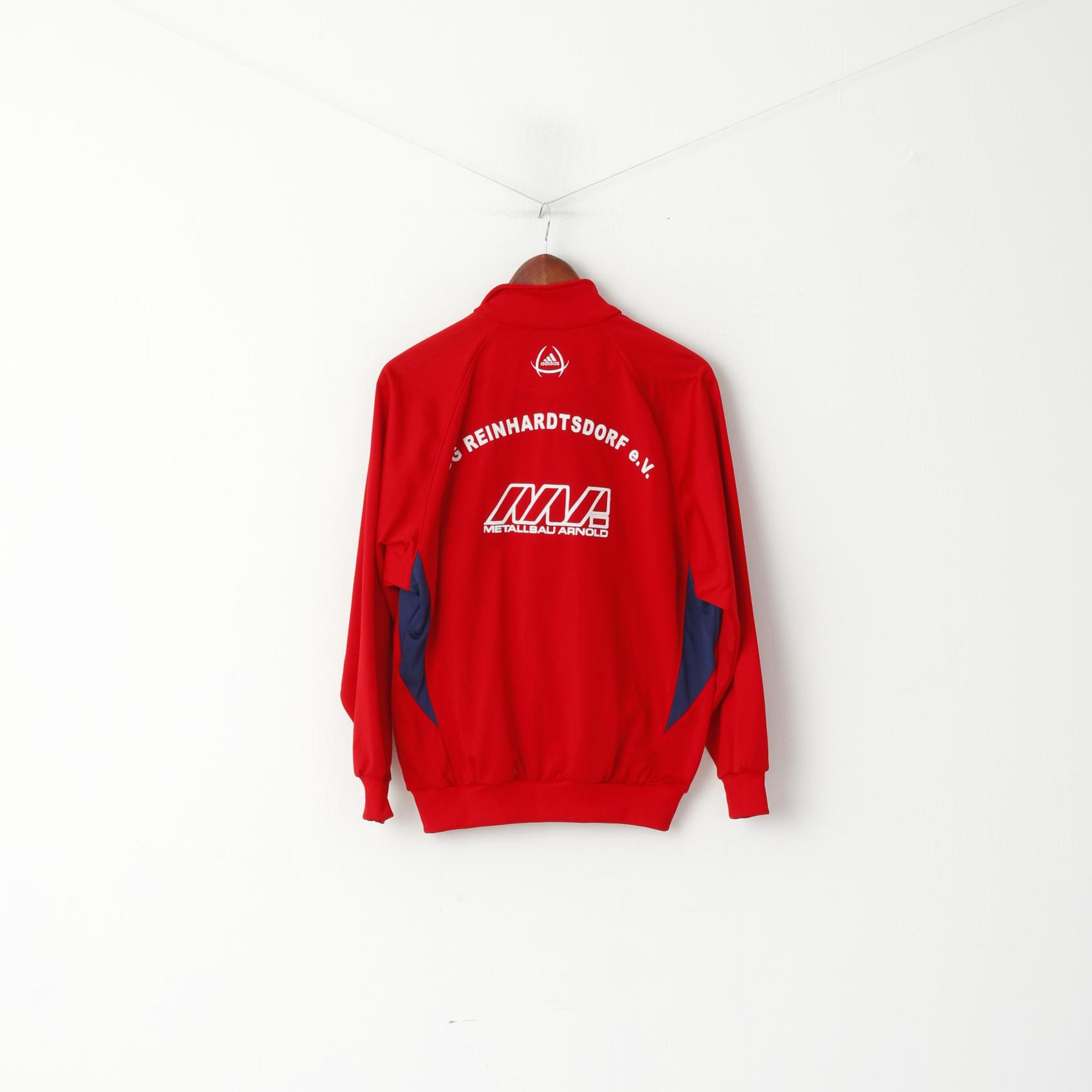 Adidas Youth 14 Age 164 Sweatshirt Red SG Reinhardtsdorf Full Zipper Shiny Top