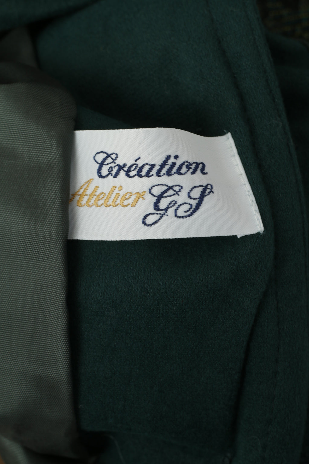 Creation Atelier GJ Women 24 XXL Blazer Green Viscosa Elegante giacca vintage con dettagli dorati