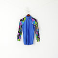 Gonso Chemise de Cyclisme pour Hommes Bleu Brillant Stretch Manches Longues Col Zip Jersey Haut de Cyclisme
