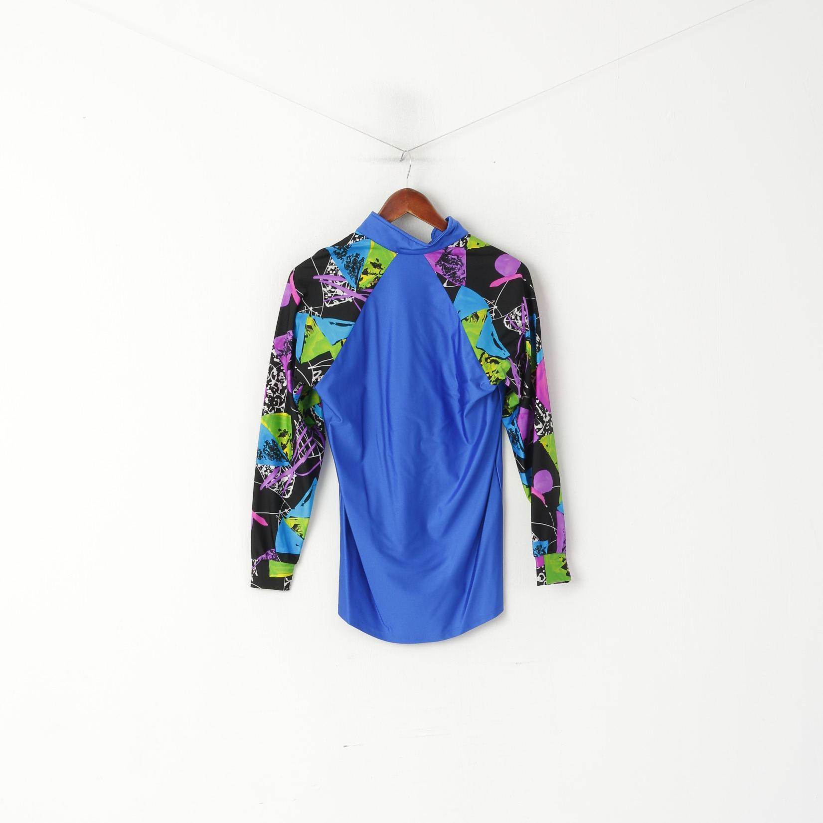 Gonso Chemise de Cyclisme pour Hommes Bleu Brillant Stretch Manches Longues Col Zip Jersey Haut de Cyclisme