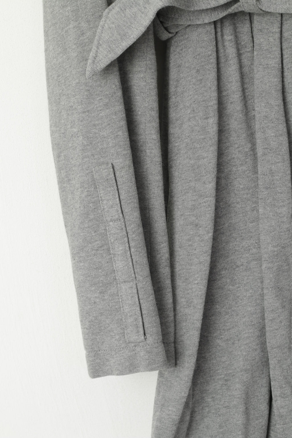 AllSaints Femmes 36 8 XS Sweat Gris Coton 3 Boutons Ceinturé Ourlet Ample Haut