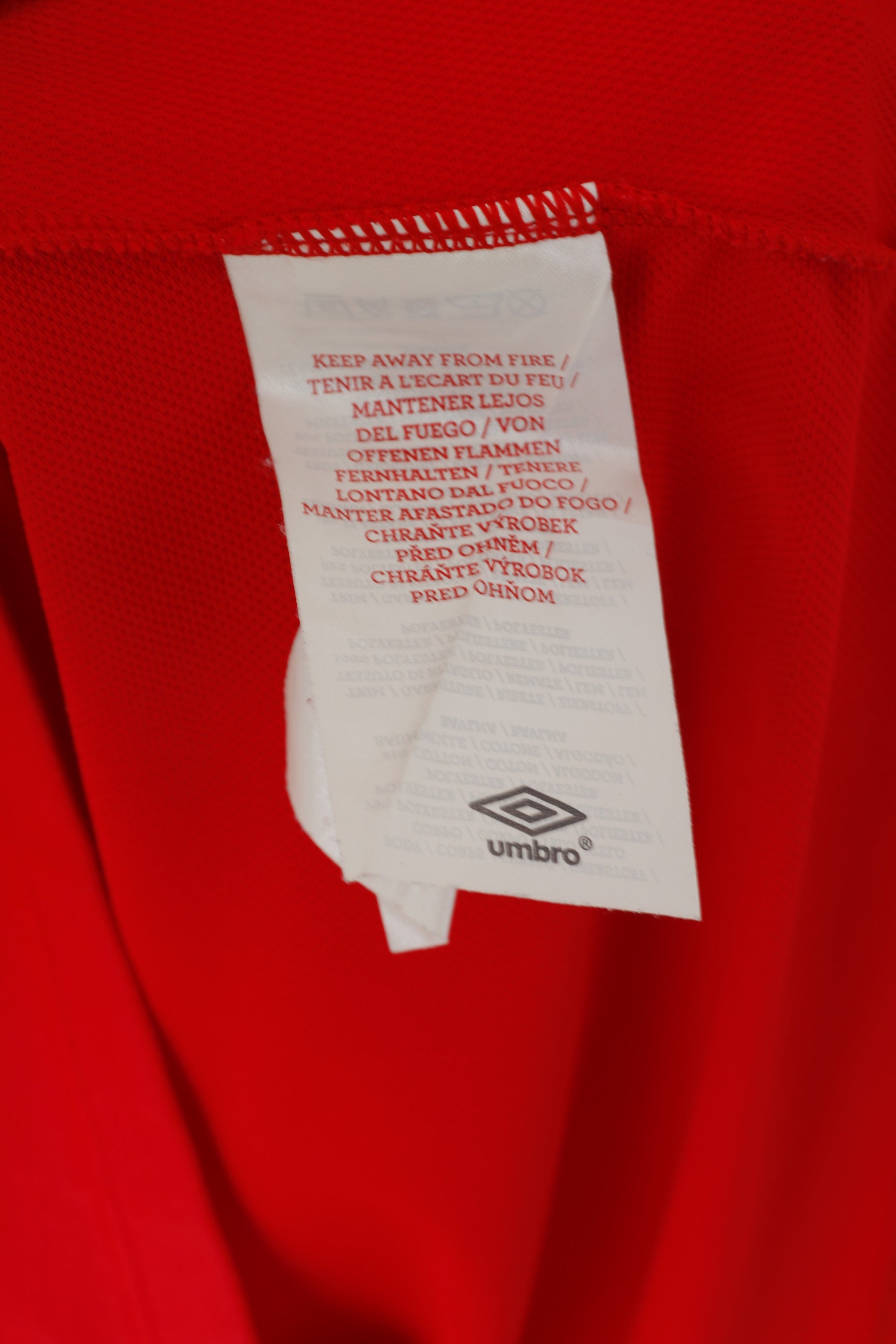 Umbro Men 40 M Shirt Red England National Football Team Sportswear Top