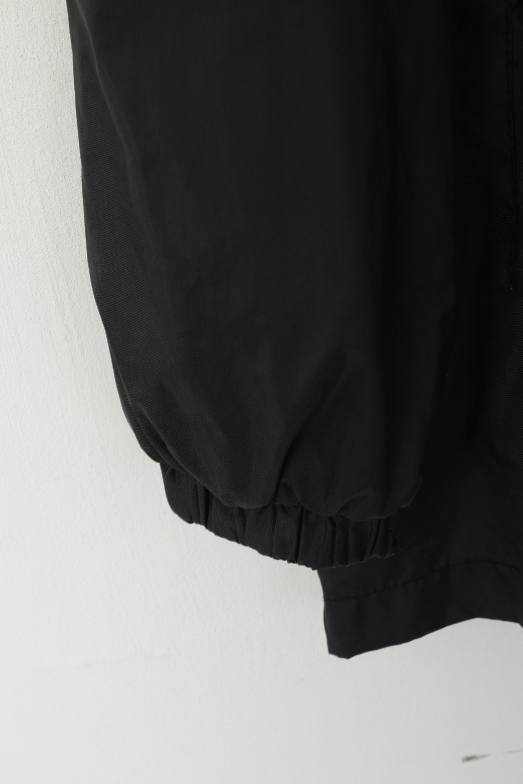 US Basic Men XL Jacket Black Scooter Lightweight Nylon Waterproof Snaps Top