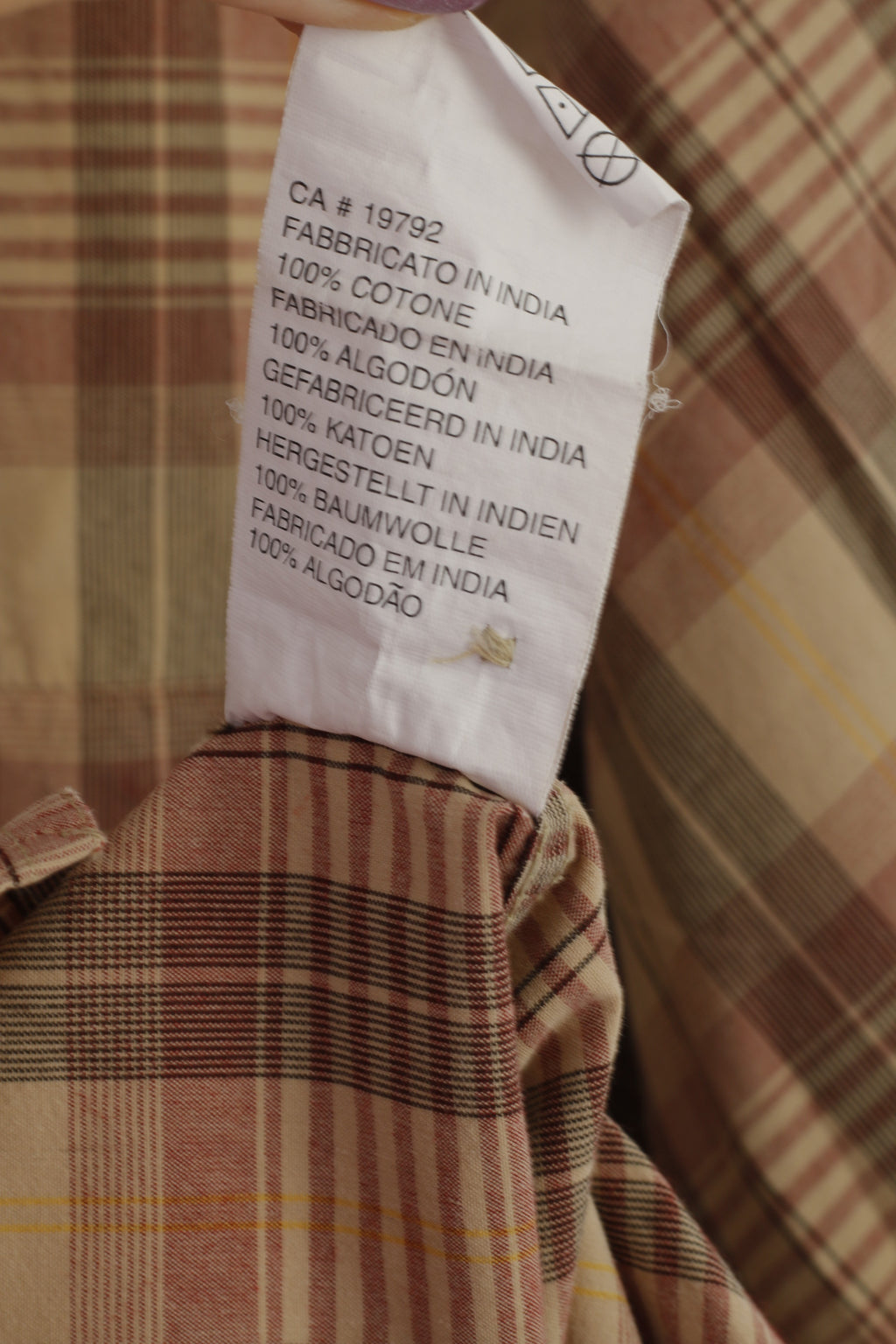 Timberland Men L Casual Shirt Brown Check Cotton Long Sleeve Vintage Outdoor Top