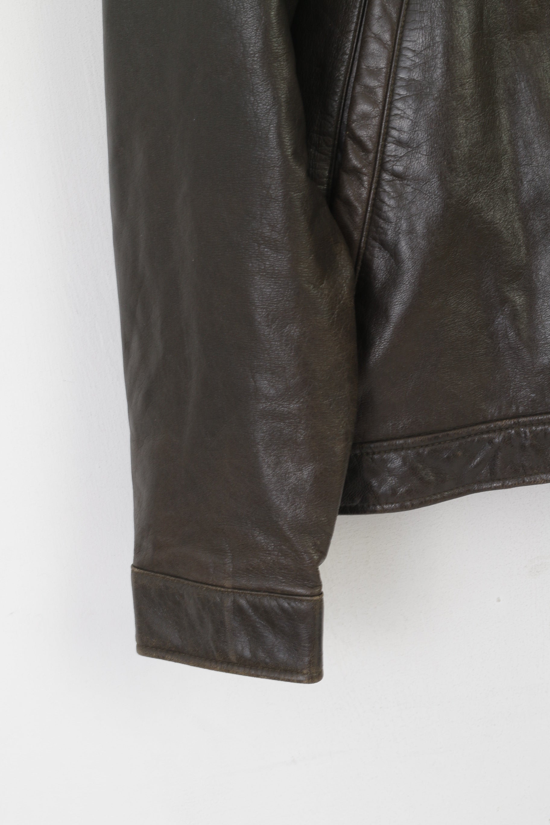 Trapper Men 46 56 XL Jacket Brown Soft Leather Ledder Single Breasted Top