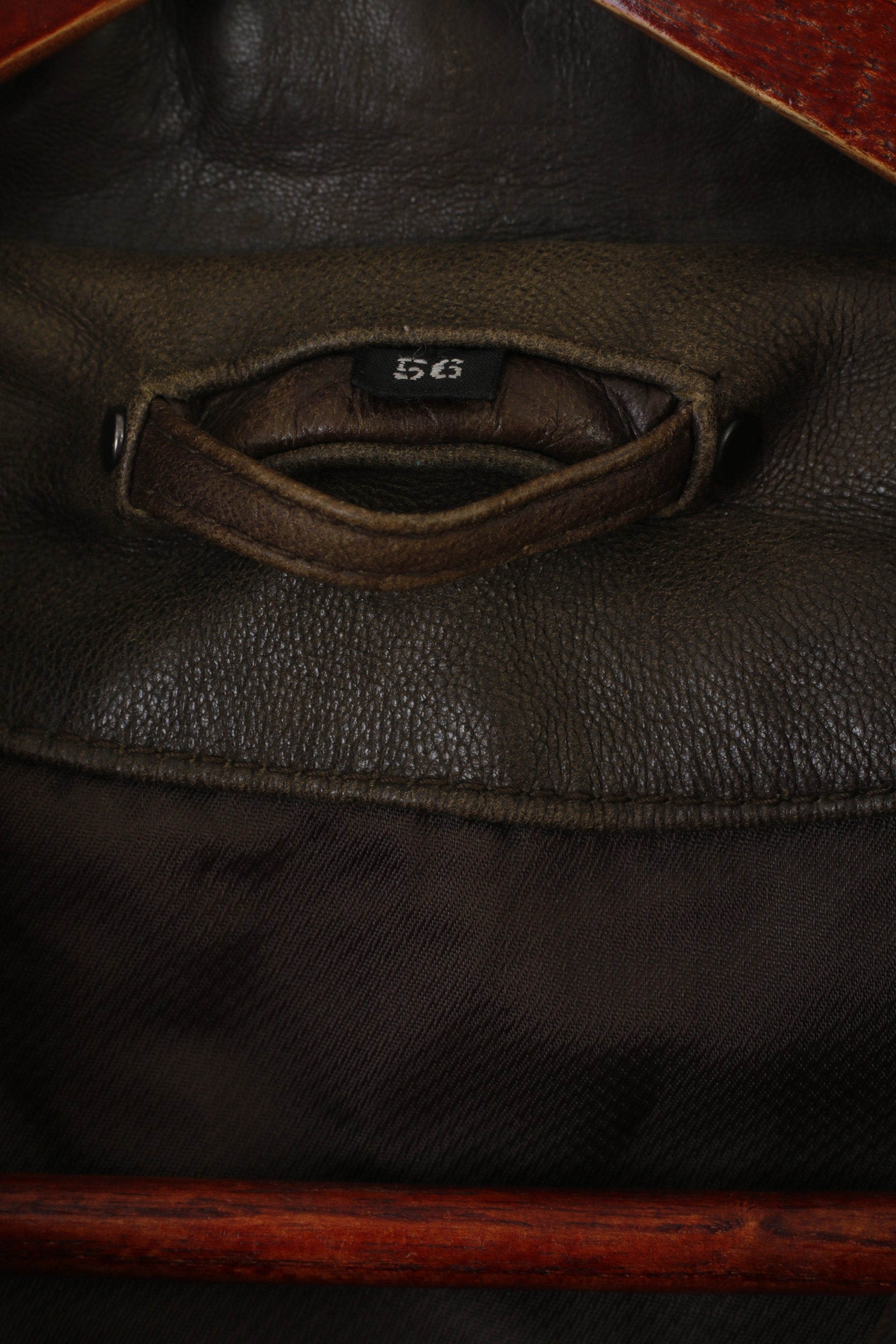 Trapper Men 46 56 XL Jacket Brown Soft Leather Ledder Single Breasted Top