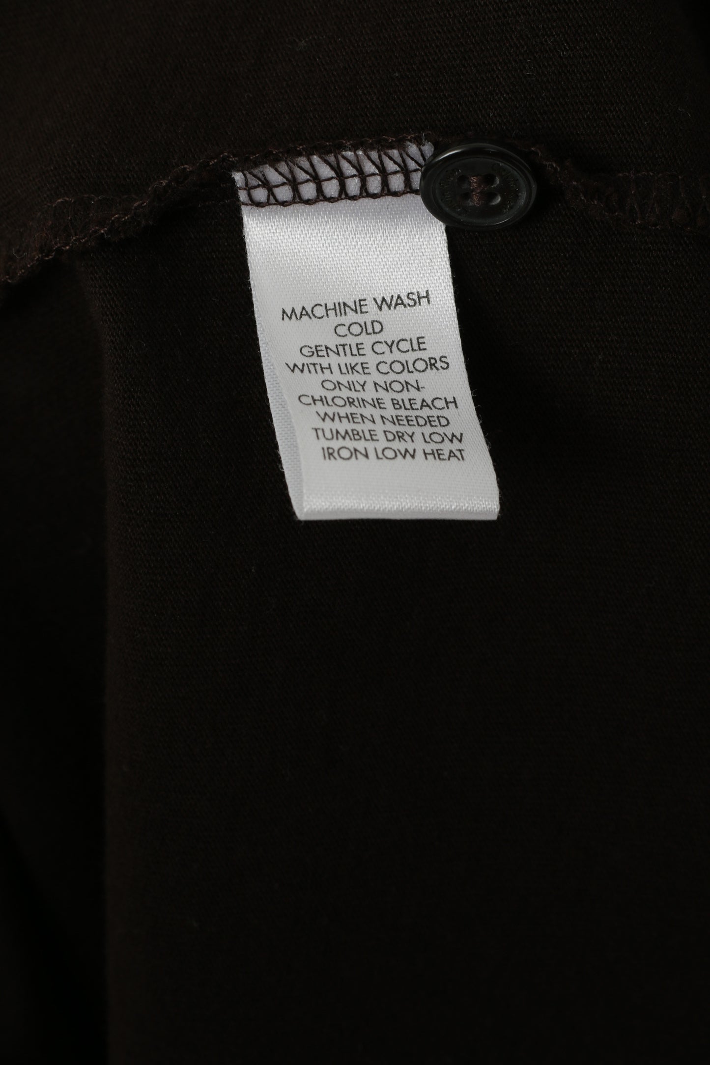Calvin Klein Men M Casual Shirt Brown Cotton Stertch Graphic Detailed Button Top