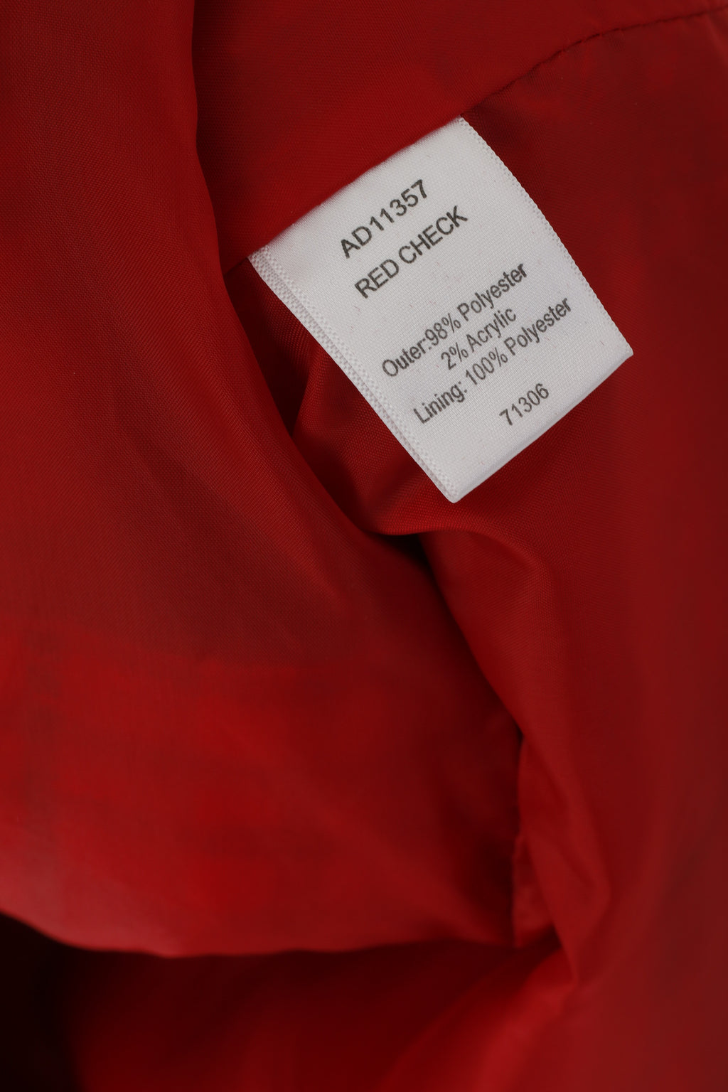 Cotton Traders Manteau rétro classique boutonné en polaire à carreaux rouges pour femme 16 XL