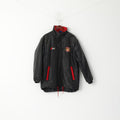 Asics Sunderland AFC Hommes M Veste Noir Rembourré Nylon Imperméable Haut De Football