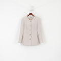 J&amp;E Necessary Femmes 44 XL Veste Beige Laine Classique Simple Boutonnage Haut Décontracté