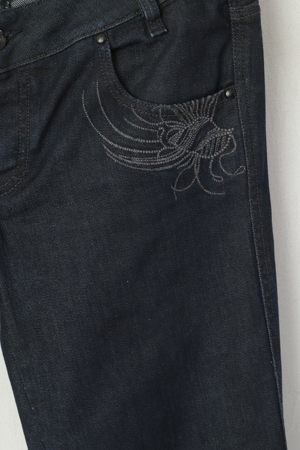 Diesel Women 32 Trousers Denim Jeans Navy Cotton RYOTH-N Stretch Pants