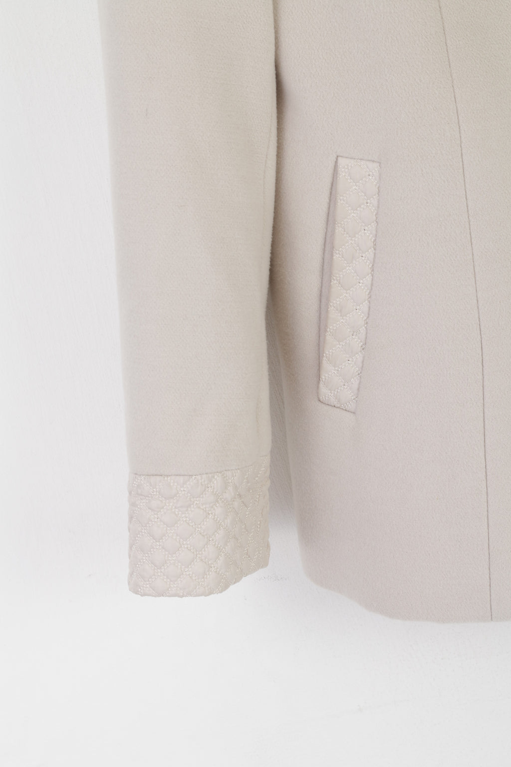 J&amp;E Necessary Femmes 44 XL Veste Beige Laine Classique Simple Boutonnage Haut Décontracté