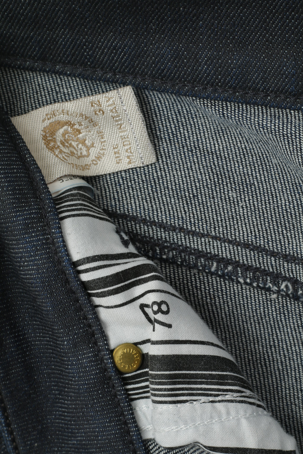 Diesel Women 32 Trousers Denim Jeans Navy Cotton RYOTH-N Stretch Pants