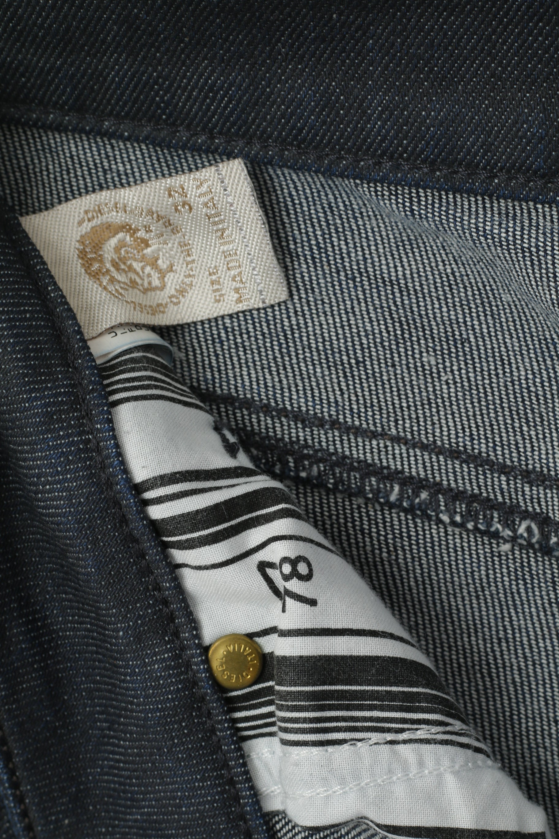 Diesel Women 32 Trousers Denim Jeans Navy Cotton RYOTH-N Stretch Pants