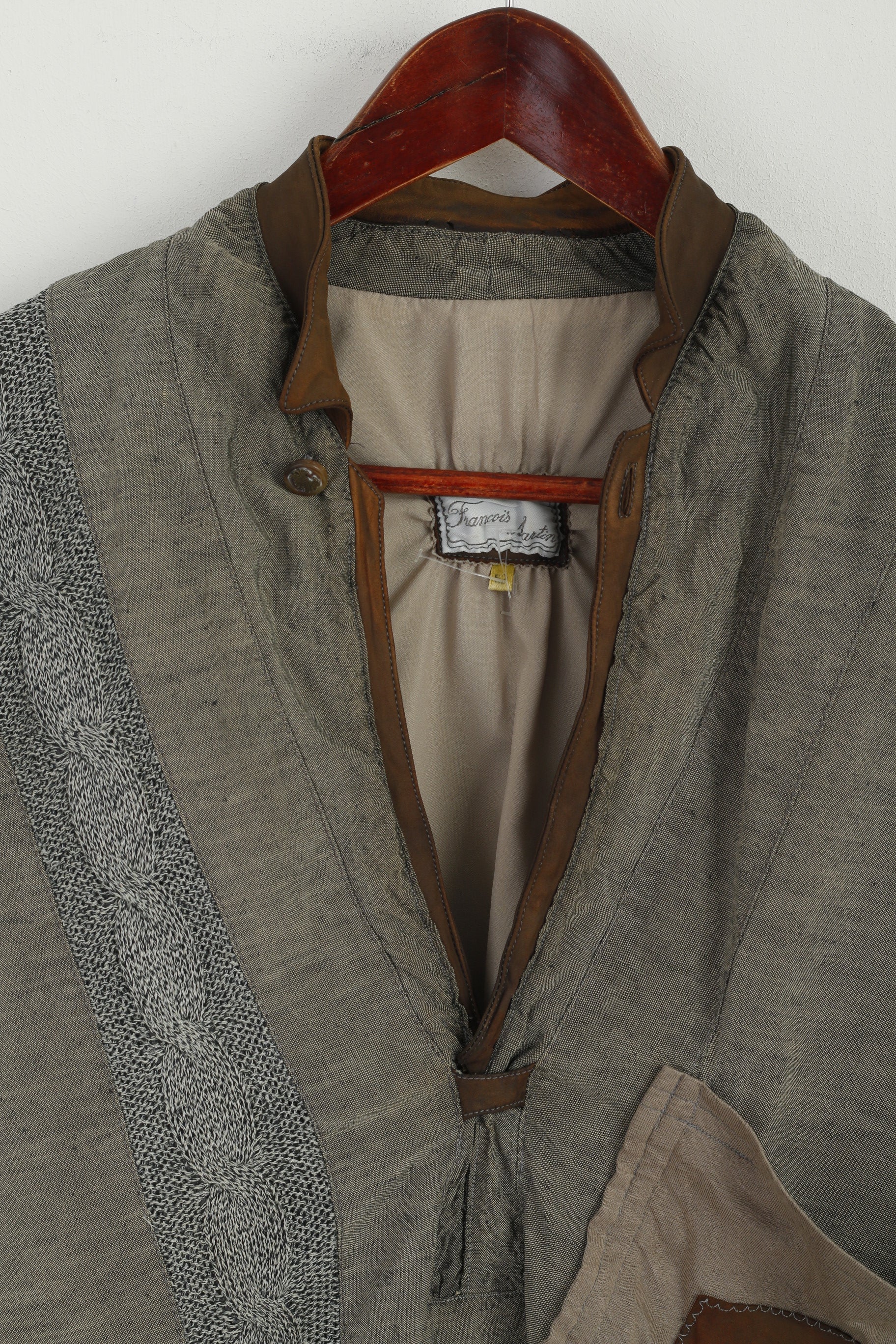 Francois Martin Men 52 M Pullover Jacket Atlantic Flight 1927 Charles Lindbergh Aviator Linen Top