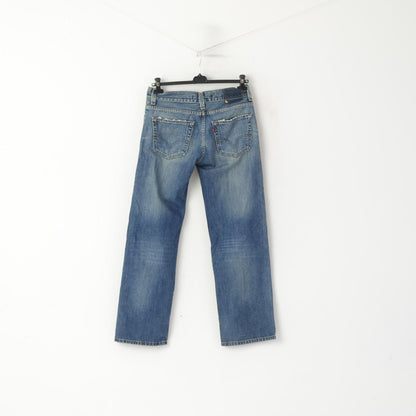 Levi's Men 31 Jeans Trousers Navy Denim Cotton 509 Comfort Straight Leg Pants