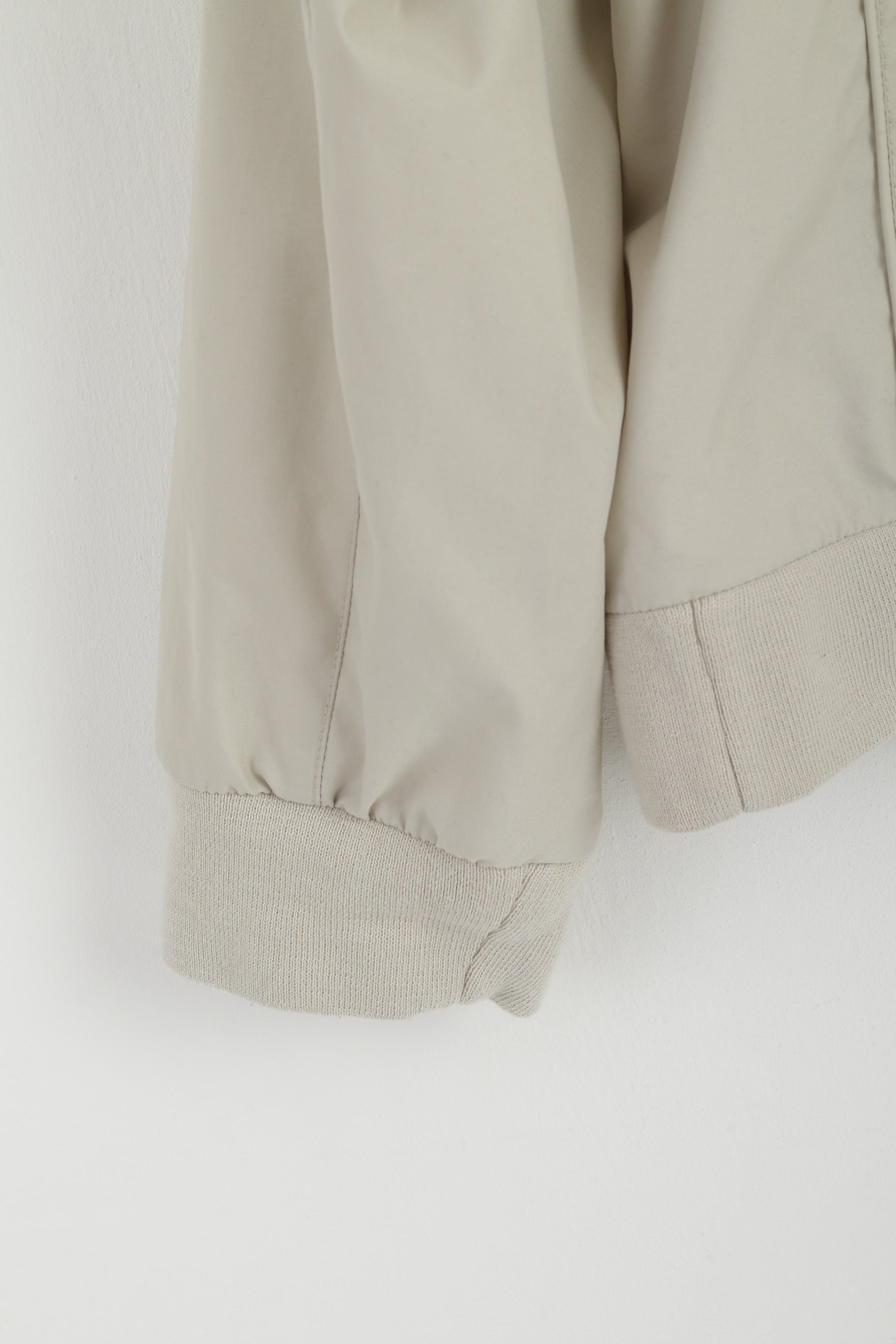 Hilfiger Athletics Men XL Pullover Jacket Beige V Neck Blouse Sport Mesh Lined Active Top