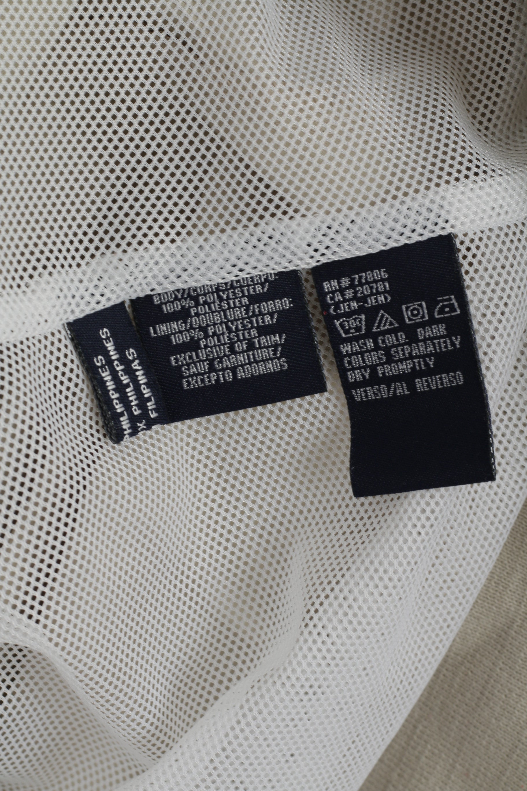 Hilfiger Athletics Men XL Pullover Jacket Beige V Neck Blouse Sport Mesh Lined Active Top