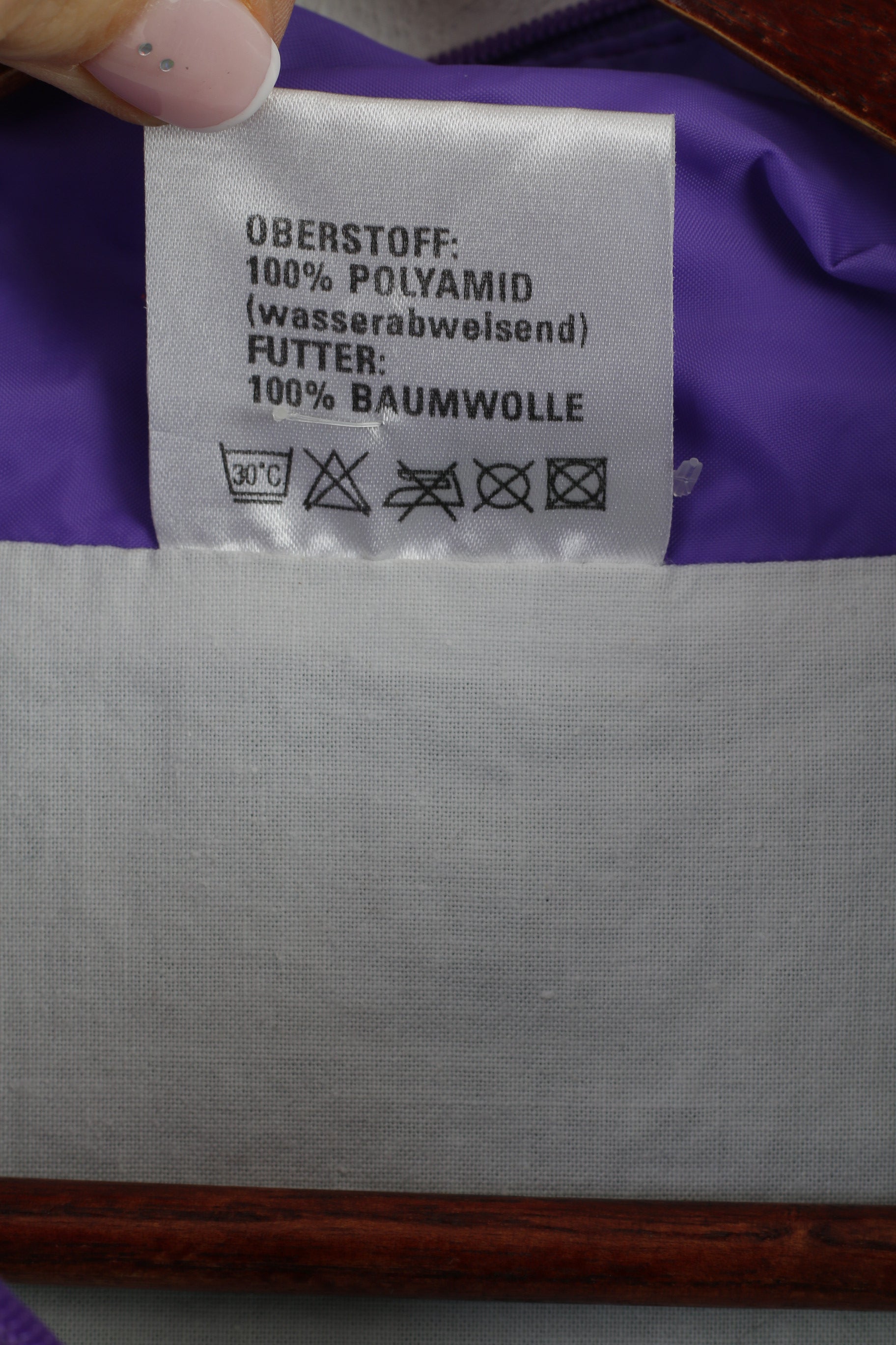 Marcel Clair Men M Jacket Purple Sky Diving Nylon Waterproof Festival Hooded Top