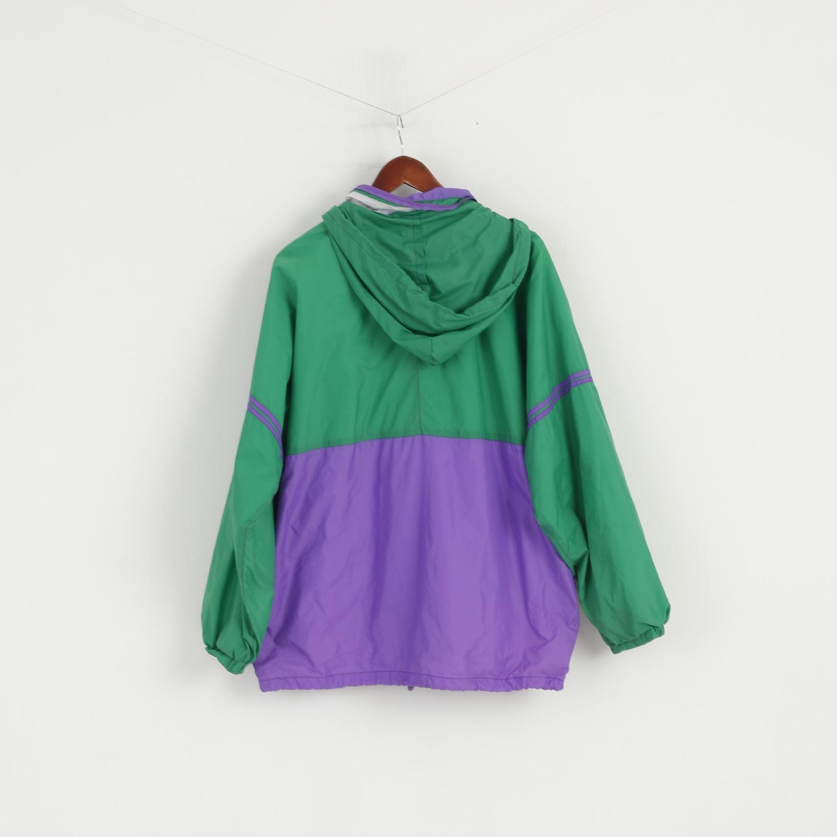 Marcel Clair Men M Jacket Purple Sky Diving Nylon Waterproof Festival Hooded Top