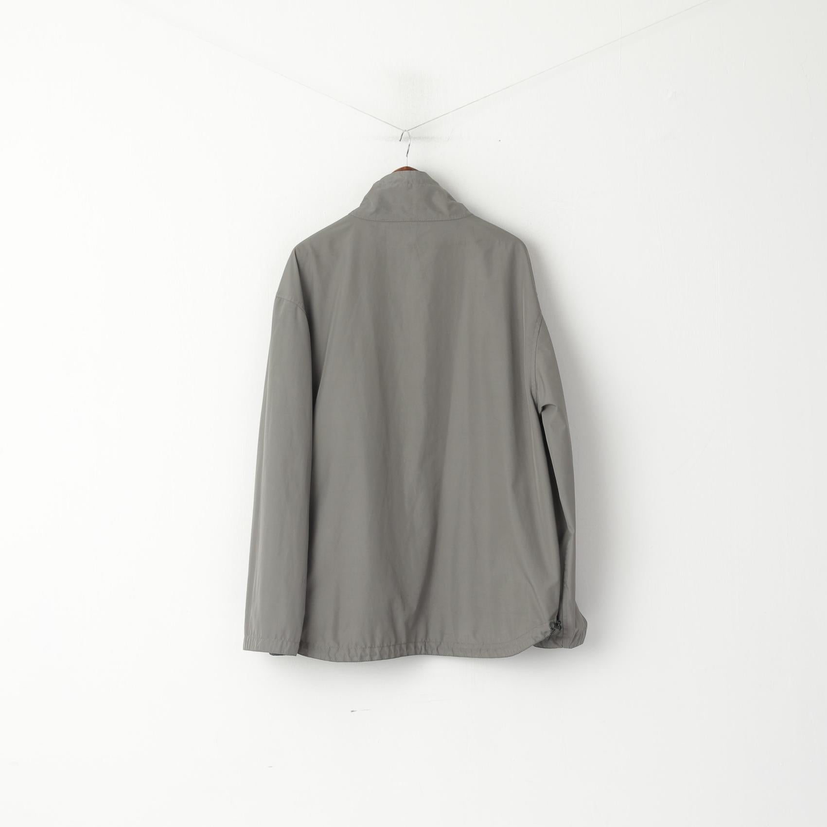 Calvin Klein Jeans Men XL Jacket Blue Grey Double-Sided Lightwieght Sport Zip Up Top